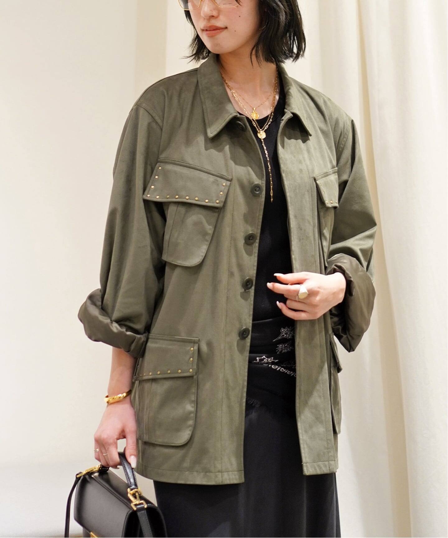 ARCHIVE STANCE/アーカイブスタンス】fake suede military Jacket 