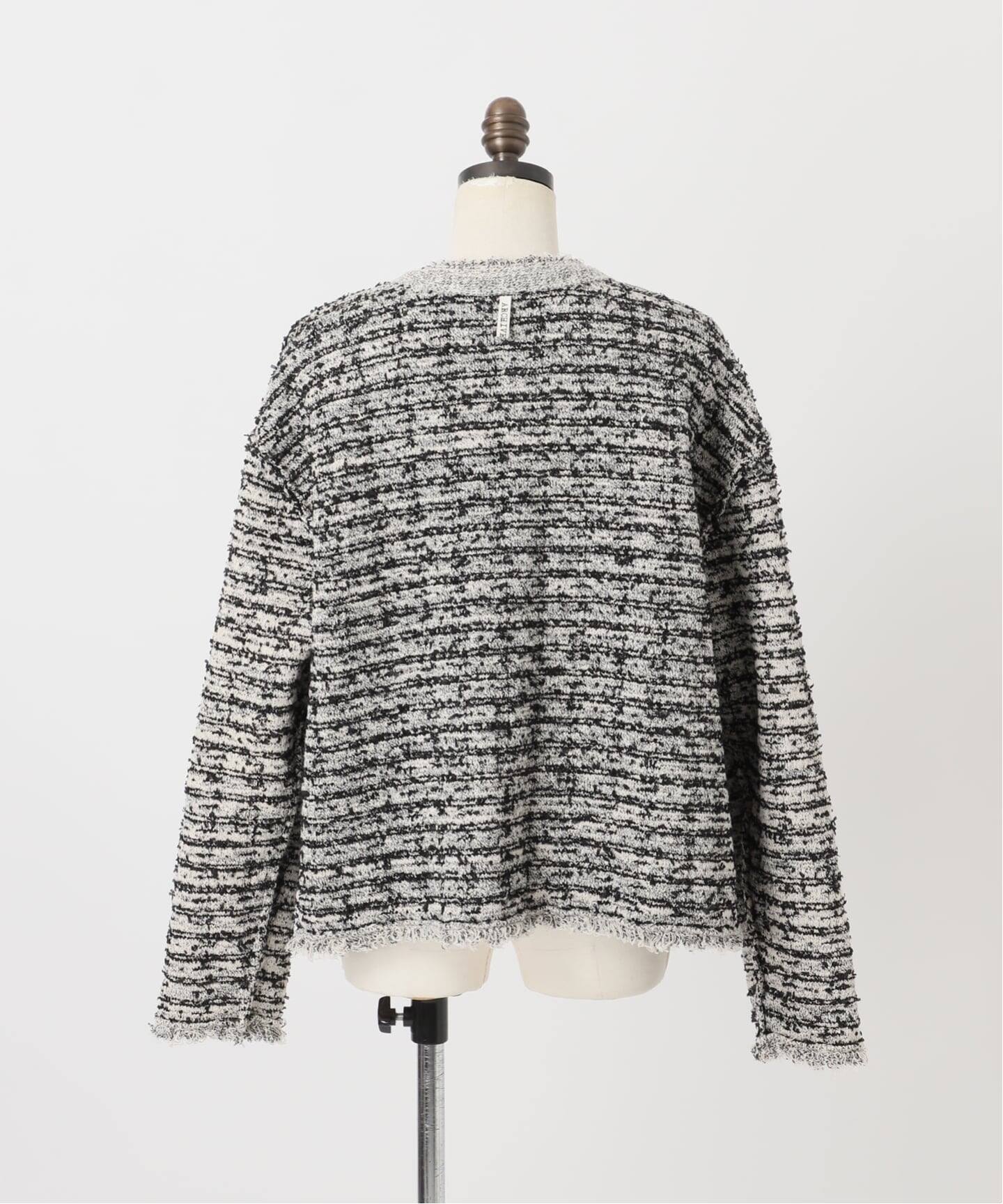 ARCHIVE STANCE 別注no-collar knit Jacket ARCHIVE STANCE/アーカイブスタンス】別注no-collar knit Jacket