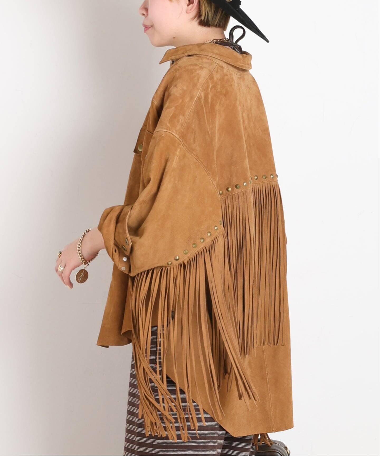 ONE TEASPOON / ワンティースプーン】FRINGED SEUDE JACKET（その他