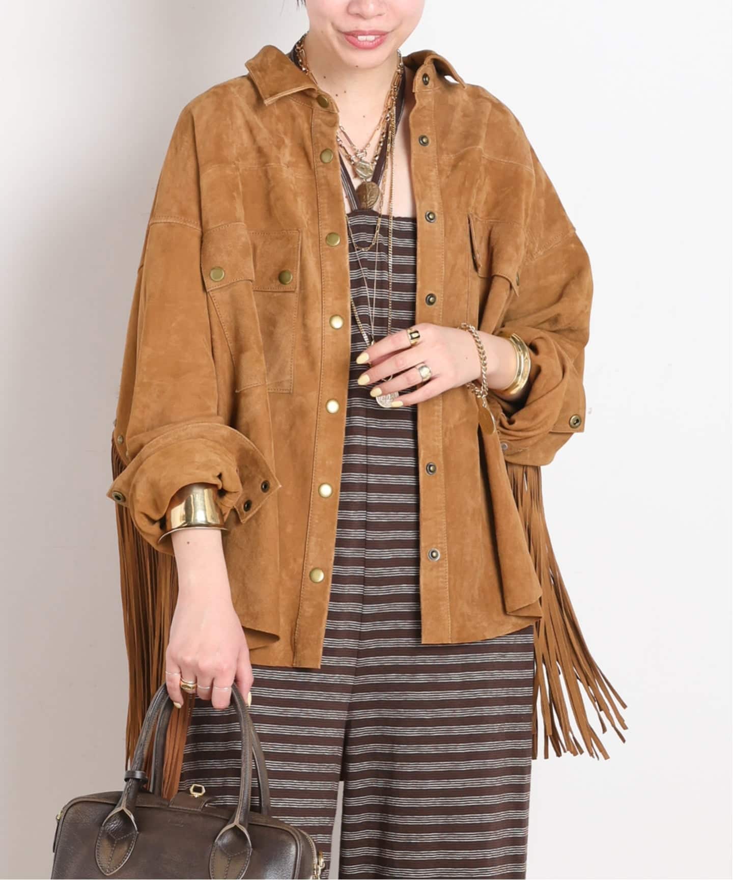 ONE TEASPOON / ワンティースプーン】FRINGED SEUDE JACKET（その他