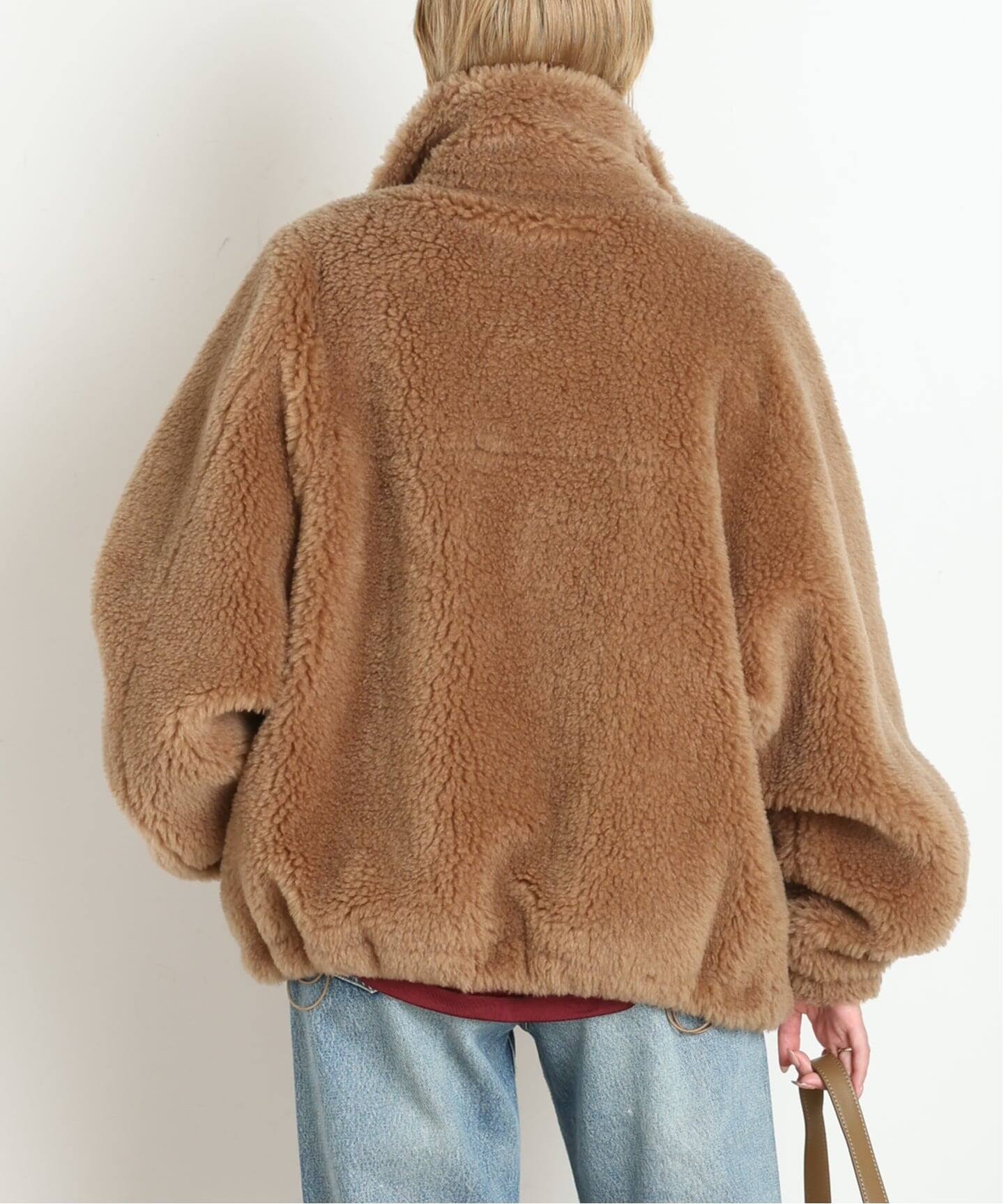 R2W/アールツーダブリュー】OVERSIZED WOOL SLIK BOA JACKET（ボア