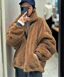 【R2W/アールツーダブリュー】OVERSIZED WOOL SLIK BOA JACKET