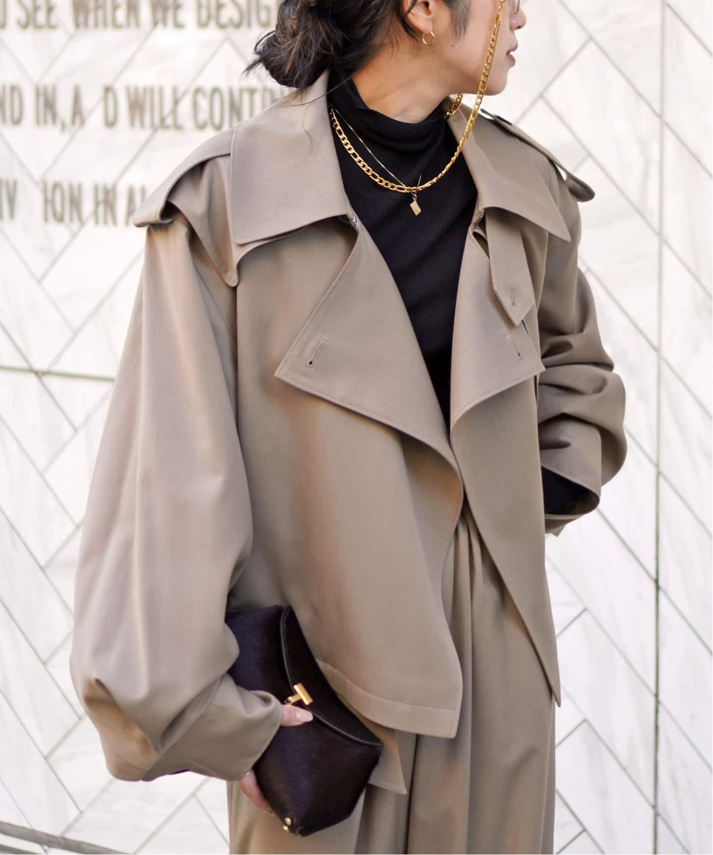 予約》【MINITZ/ミニッツ】別注SHORT TRENCH JACKET（トレンチコート