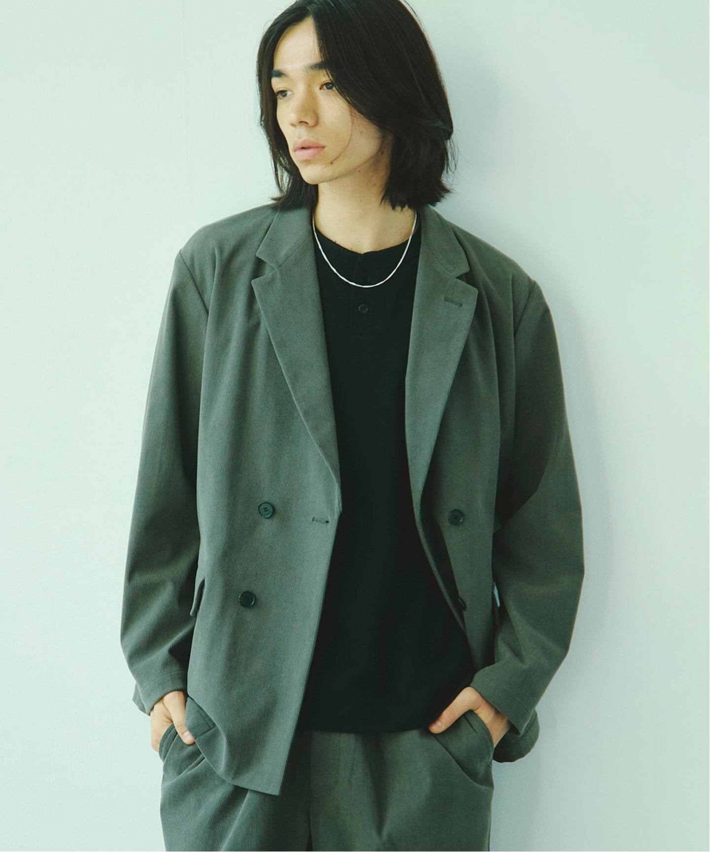 予約》トリコット アンコンストラクテッド ダブル ジャケット 