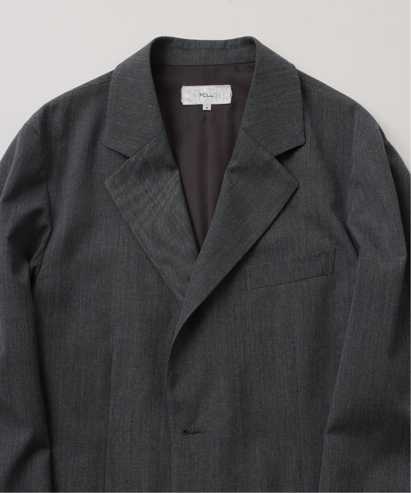 FOLL / フォル】wool gaba hand sewing jacket（テーラードジャケット