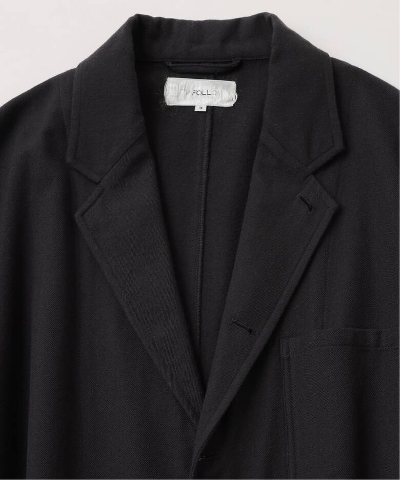 FOLL / フォル】washed wool cotton daily jacket（テーラード 