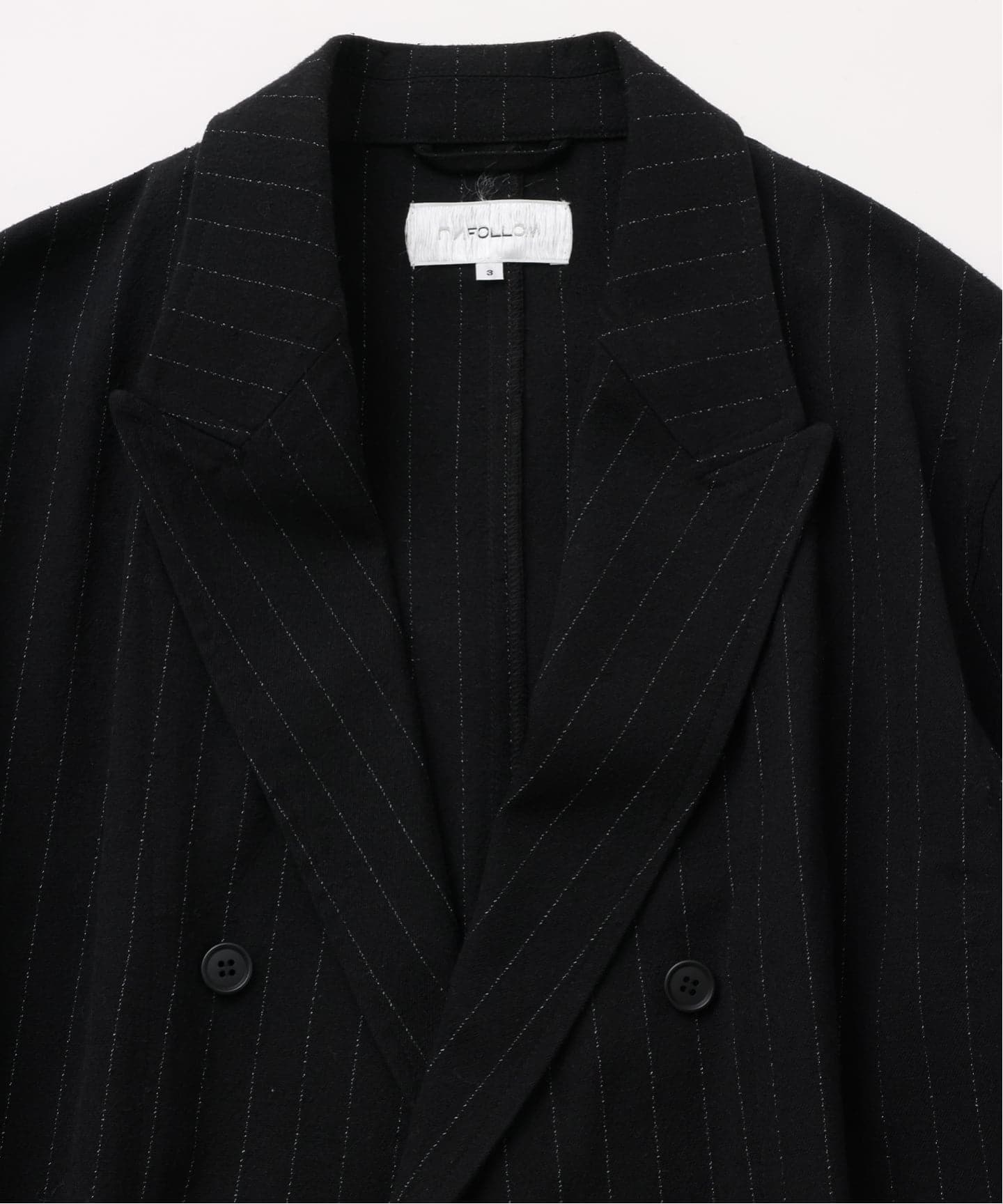 FOLL / フォル】wool silk stripe daily w jacket（テーラード