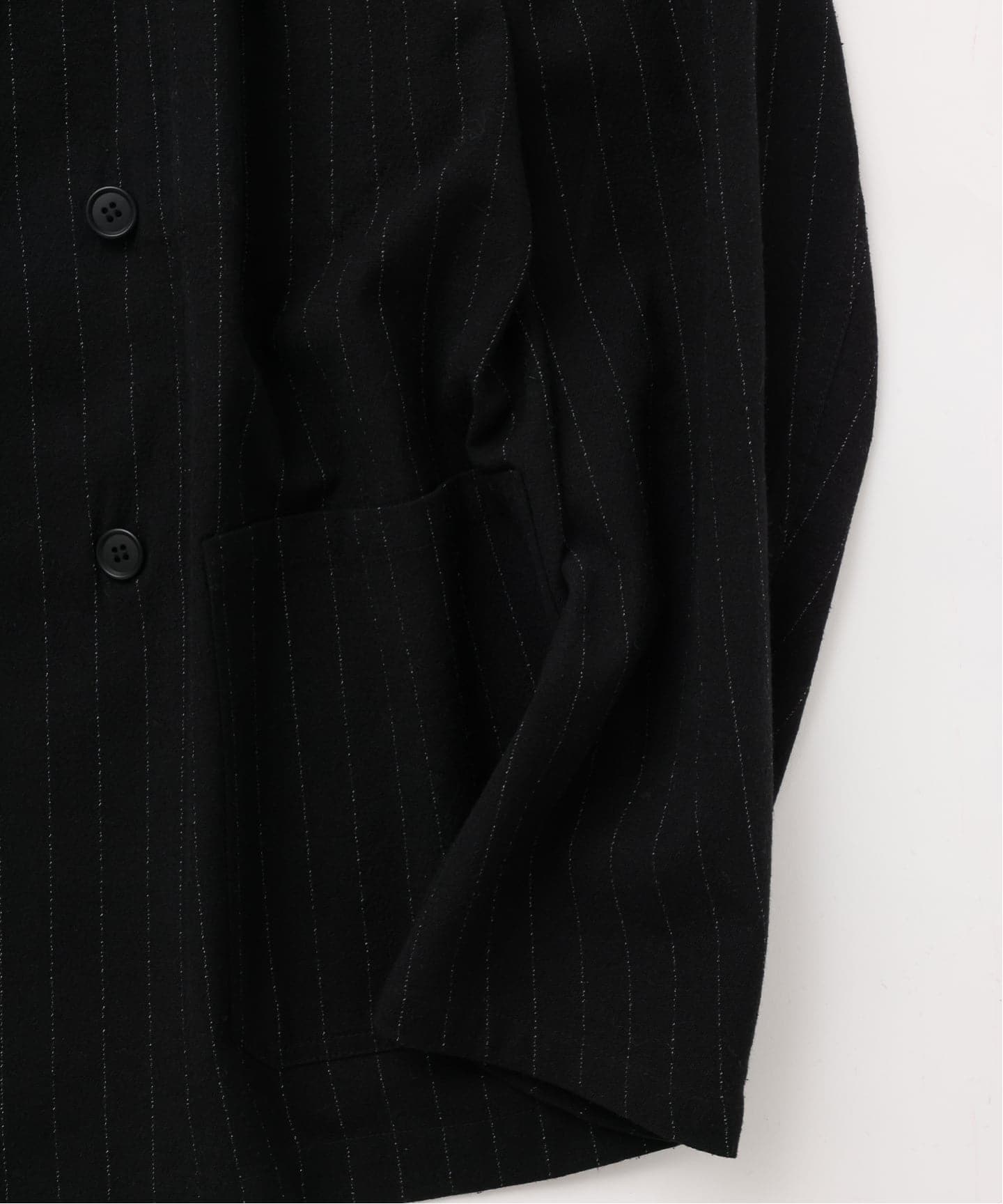 FOLL / フォル】wool silk stripe daily w jacket（テーラード