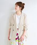 《追加4》手洗い可 / フレンチリネンテーラードジャケット