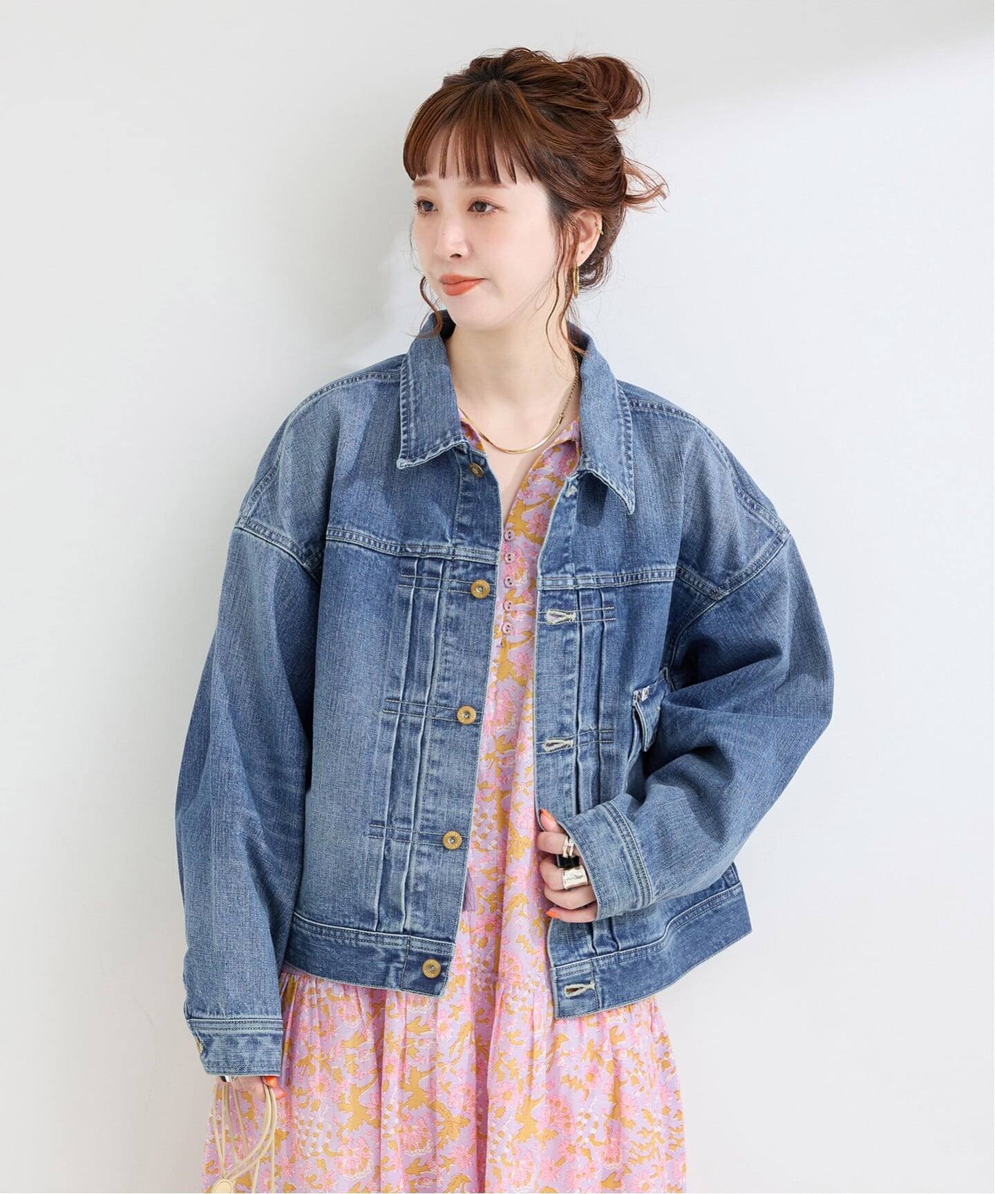WEB＋一部店舗限定】LEE / リー LOOSEFIT COWBOY JACKET Mid USED Wash 