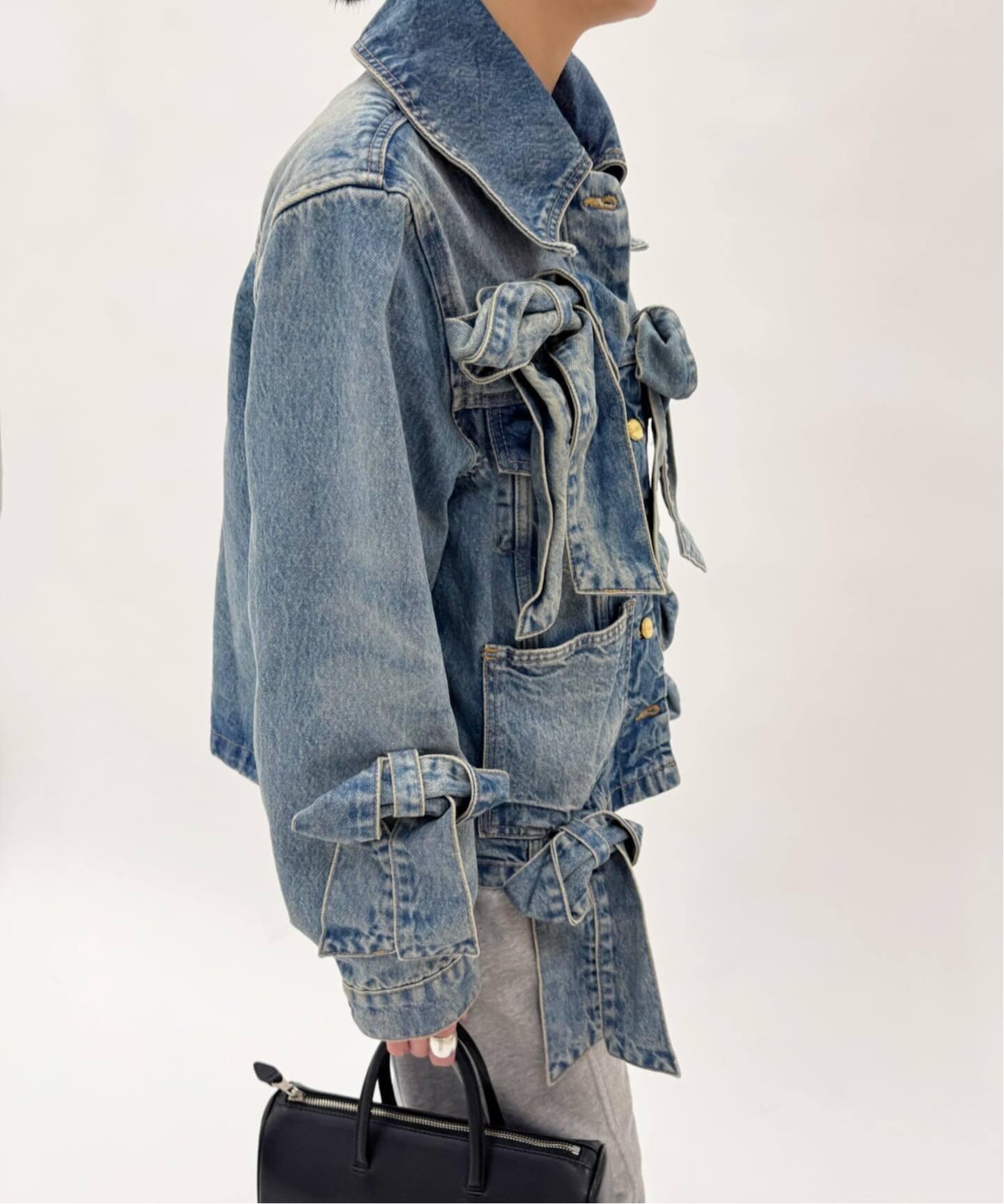 GANNI/ガニー】Tint Rigid Denim Bow Jacket（デニムジャケット
