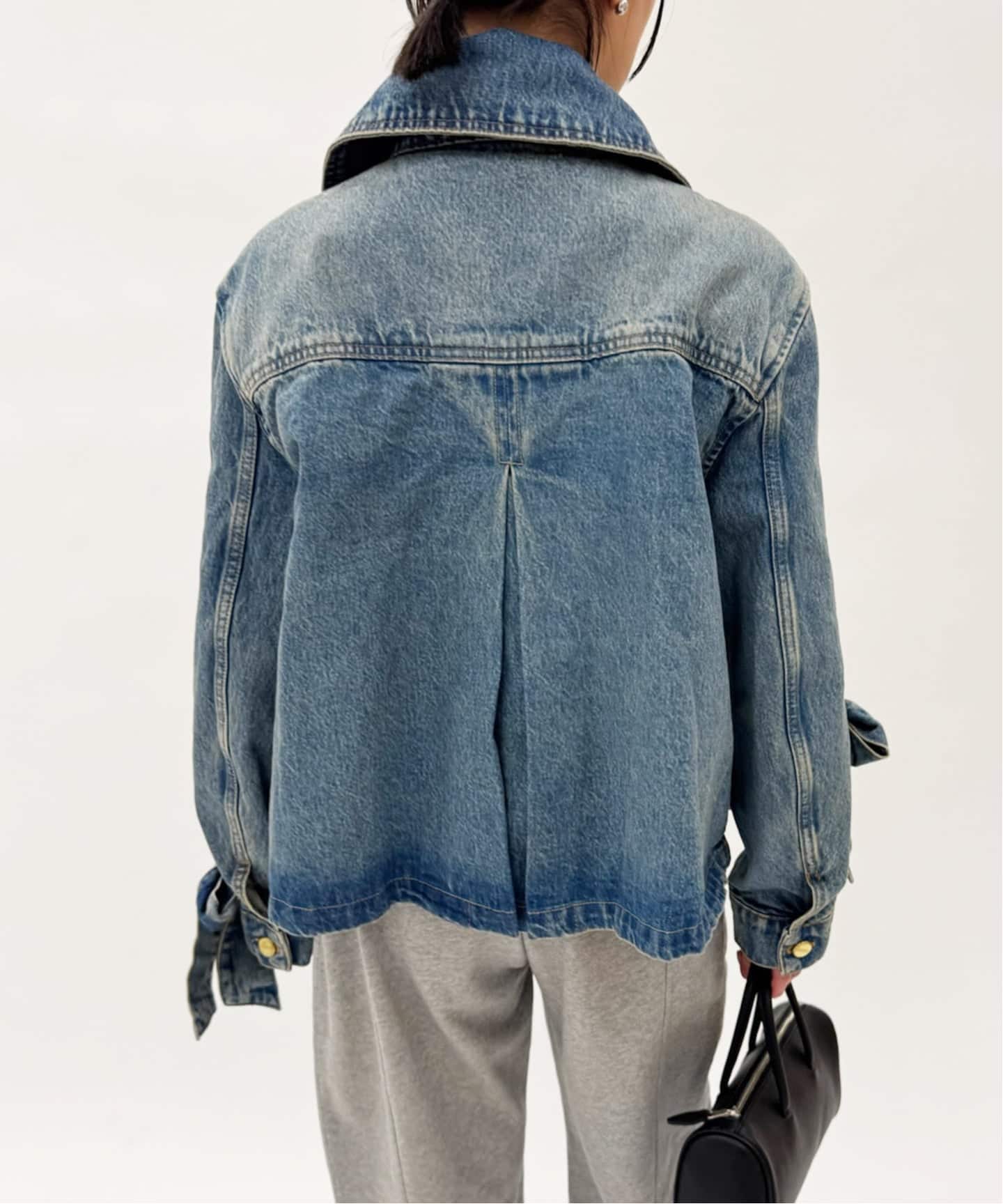 GANNI/ガニー】Tint Rigid Denim Bow Jacket（デニムジャケット