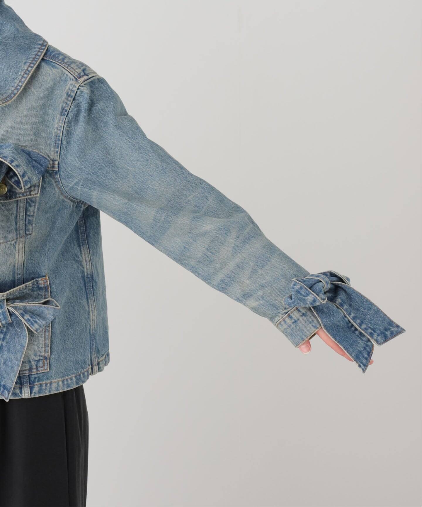 GANNI/ガニー】Tint Rigid Denim Bow Jacket（デニムジャケット 