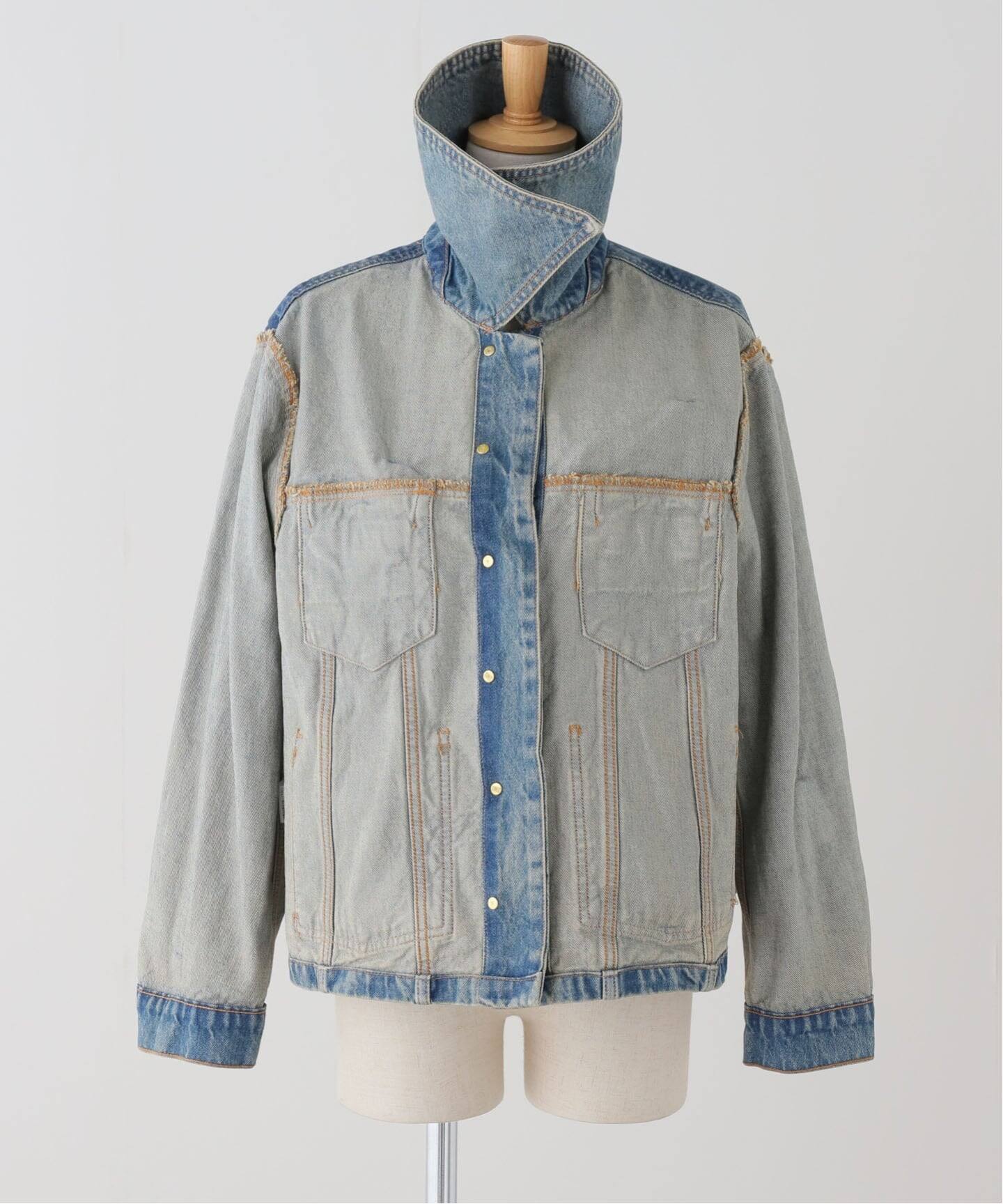 GANNI/ガニー】Tint Rigid Denim Bow Jacket（デニムジャケット 