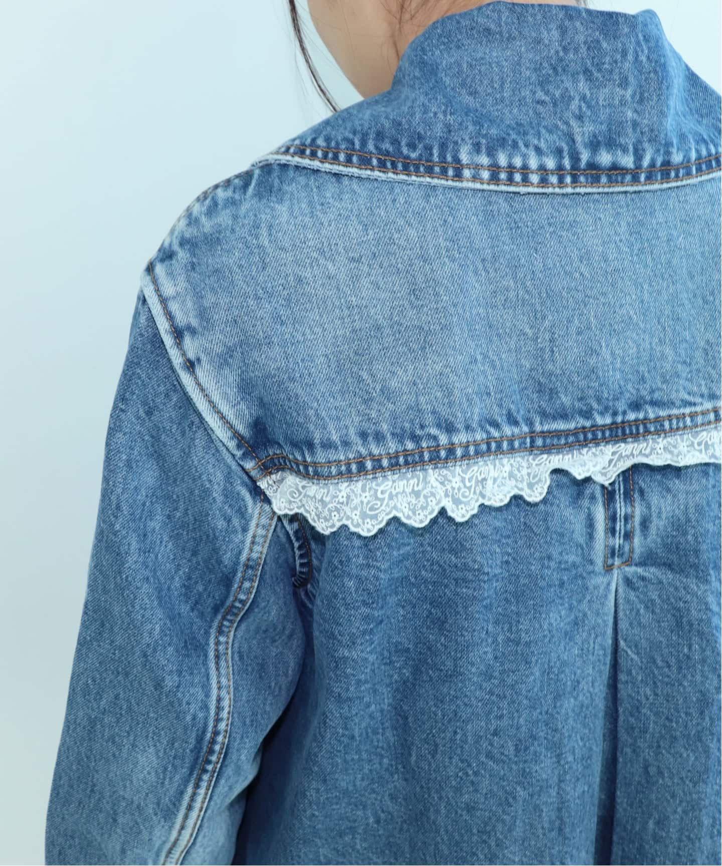 GANNI/ガニー】Rigid Denim Lace Jacket（その他ジャケット・スーツ