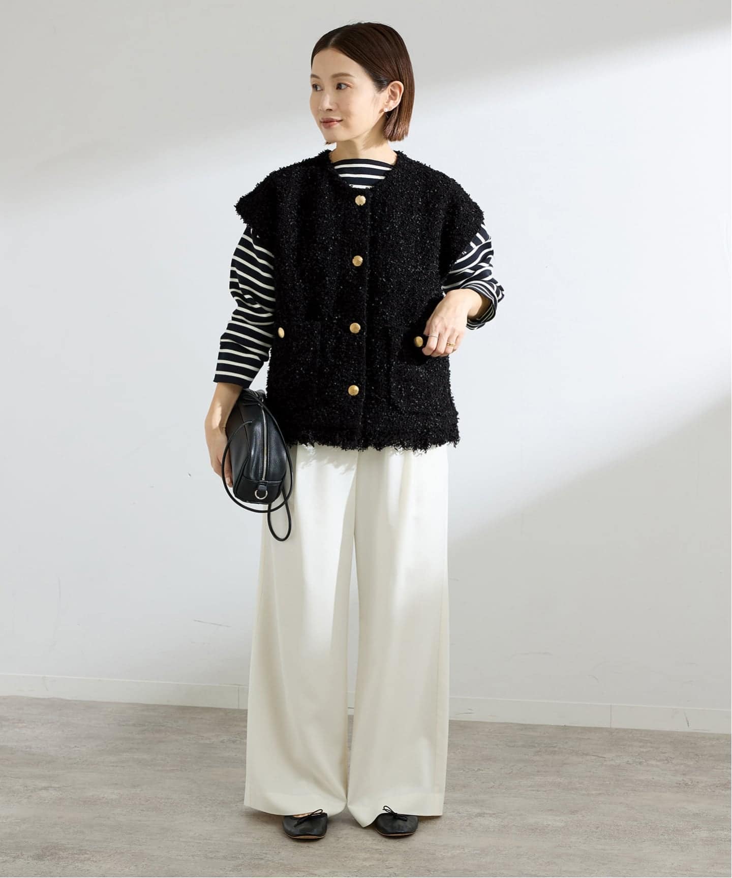 新品未使用　タグ付き　ツイードジレ　IENA ツイードベスト 予約》ミックスツイードベスト（ジレ）｜IENA（イエナ）の通販