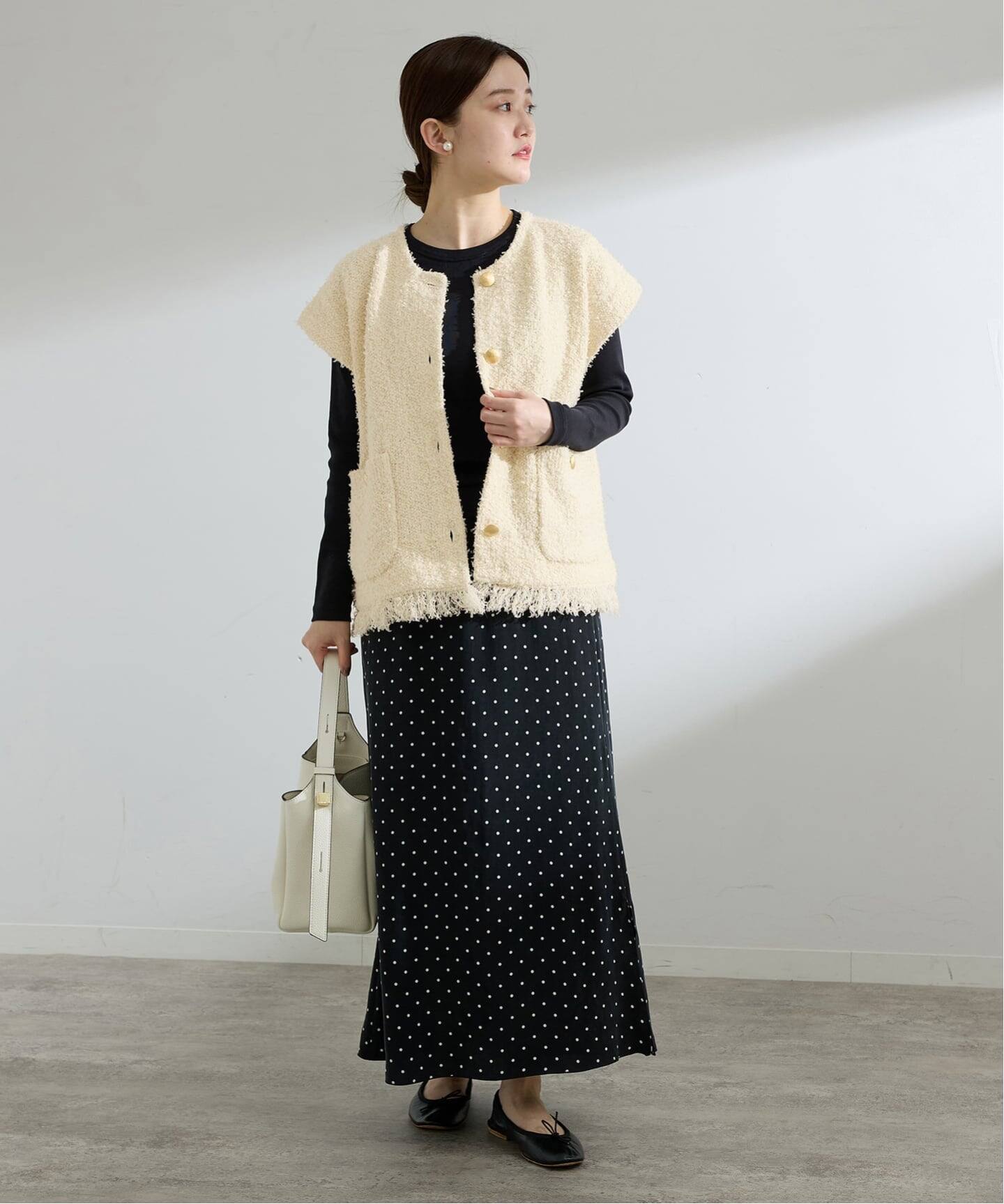 新品未使用　タグ付き　ツイードジレ　IENA ツイードベスト 予約》ミックスツイードベスト（ジレ）｜IENA（イエナ）の通販