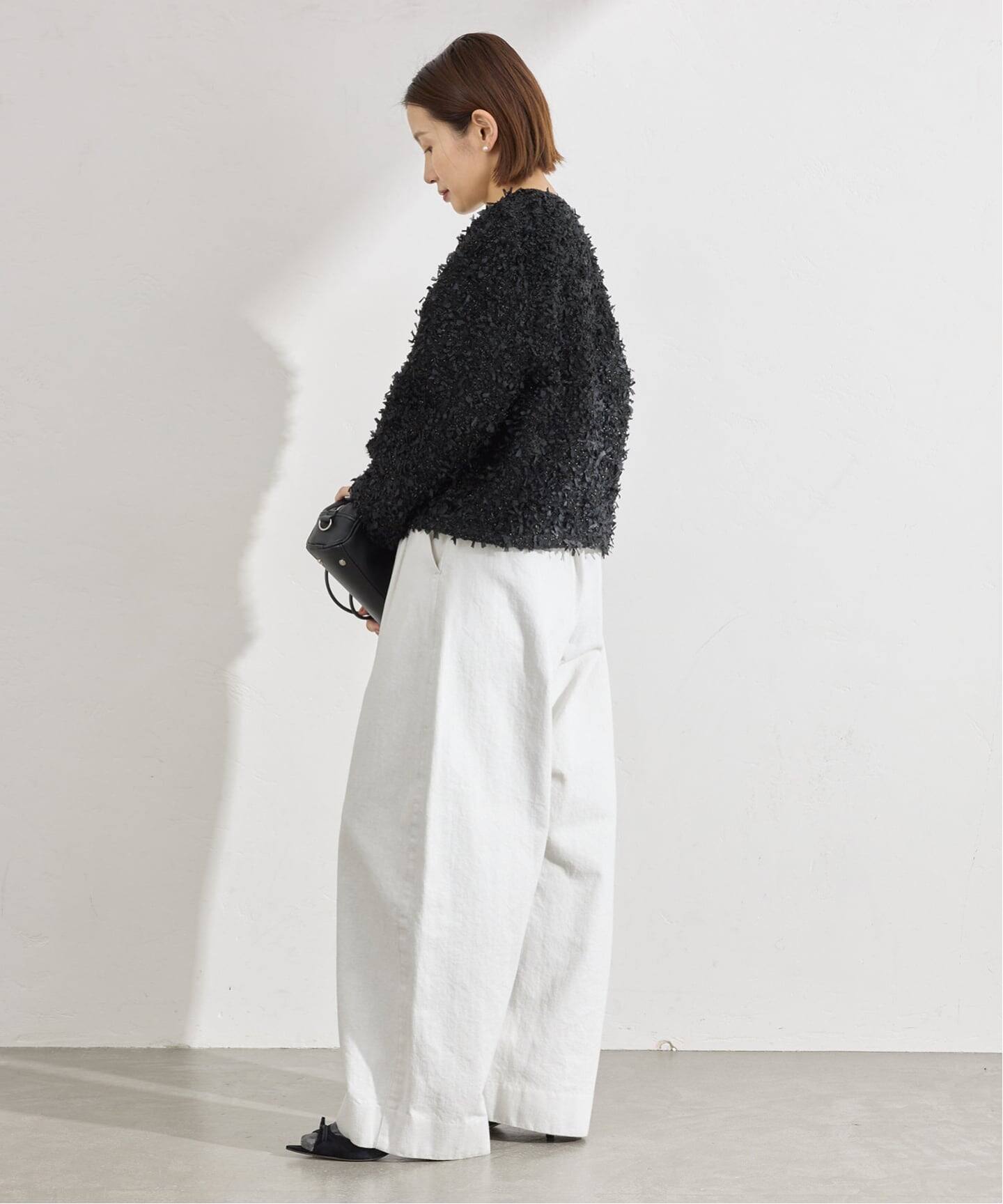 予約》ファンシーツイードジャケット（ノーカラージャケット）｜IENA