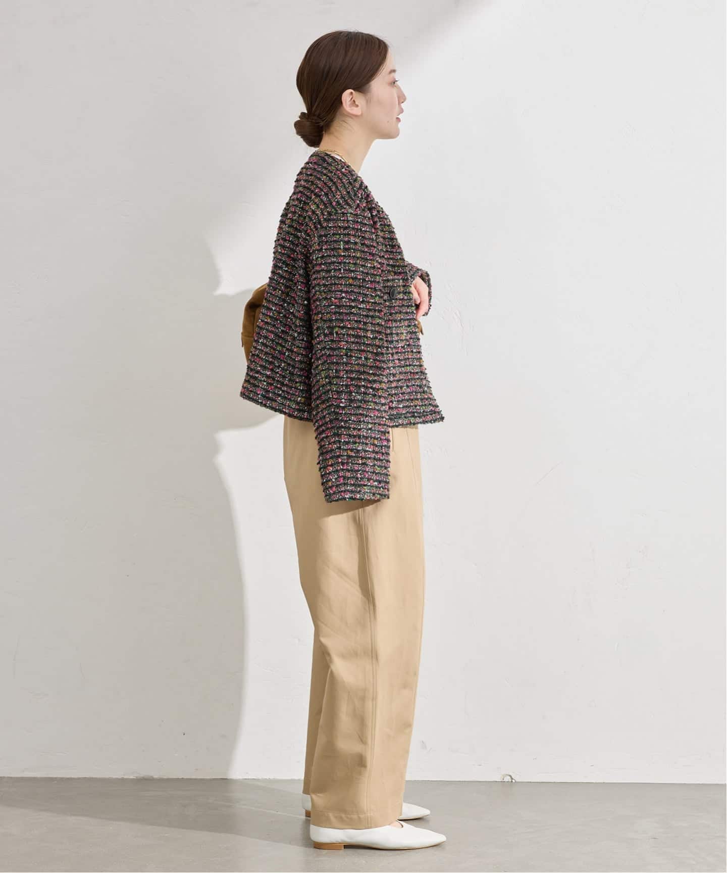 ファンシーツイードジャケット（ノーカラージャケット）｜IENA（イエナ