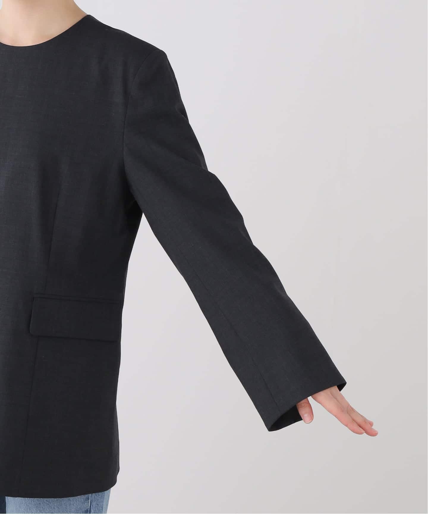 美品　 フレンチテリークルーネックジャケット　IENA Spick＆Span クルーネックプルオーバージャケット（その他ジャケット・スーツ