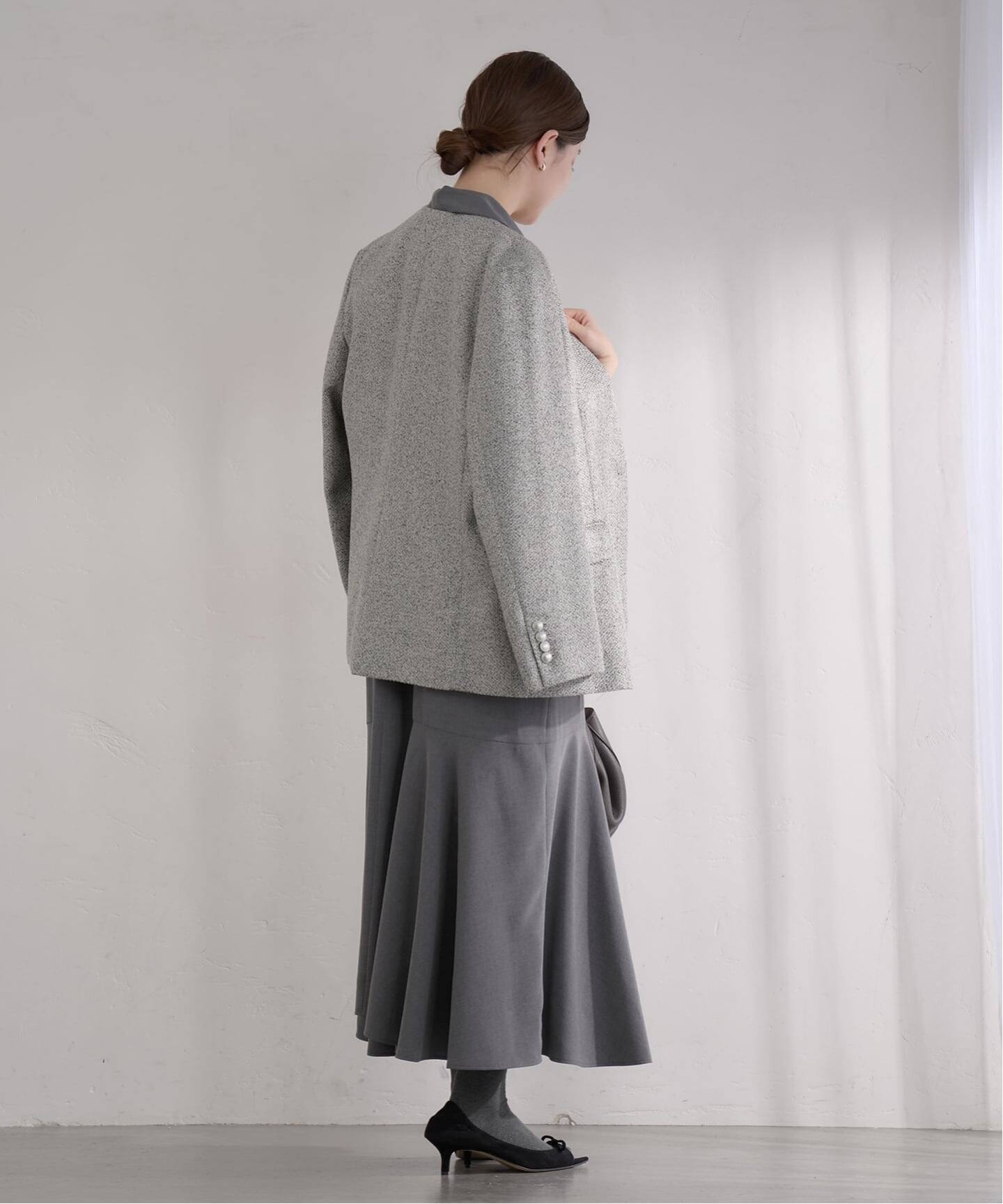 &NAVY ツィーディーダブルジャケット（ノーカラージャケット）｜IENA