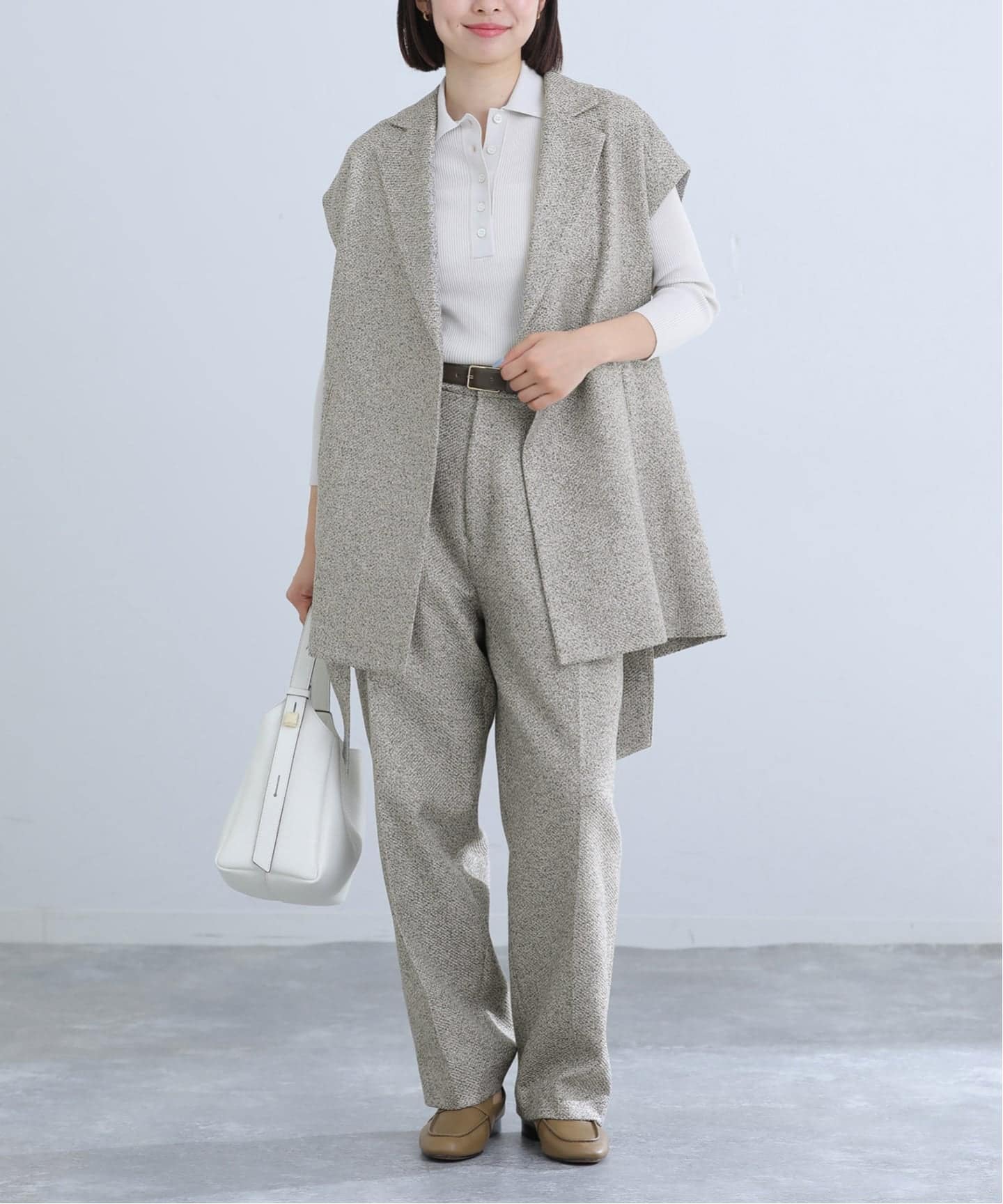 IENA & NAVYツイードジレ　24SS &NAVY ツイーディーサッシュジレ（ジレ）｜IENA（イエナ）の通販