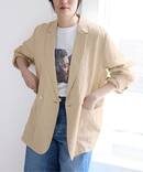 《追加》ウォッシャブル ソフトリネン リラックスジャケット