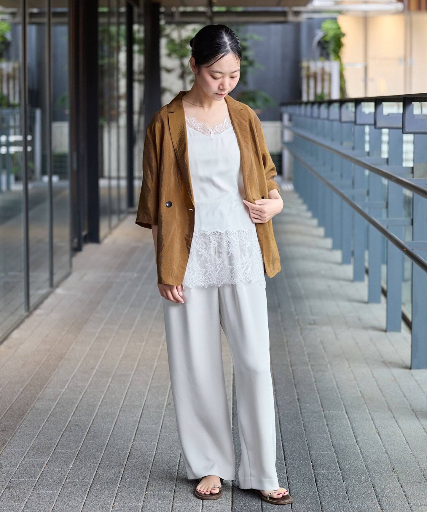 追加/接触冷感》ウォッシャブル シアーショートスリーブジャケット