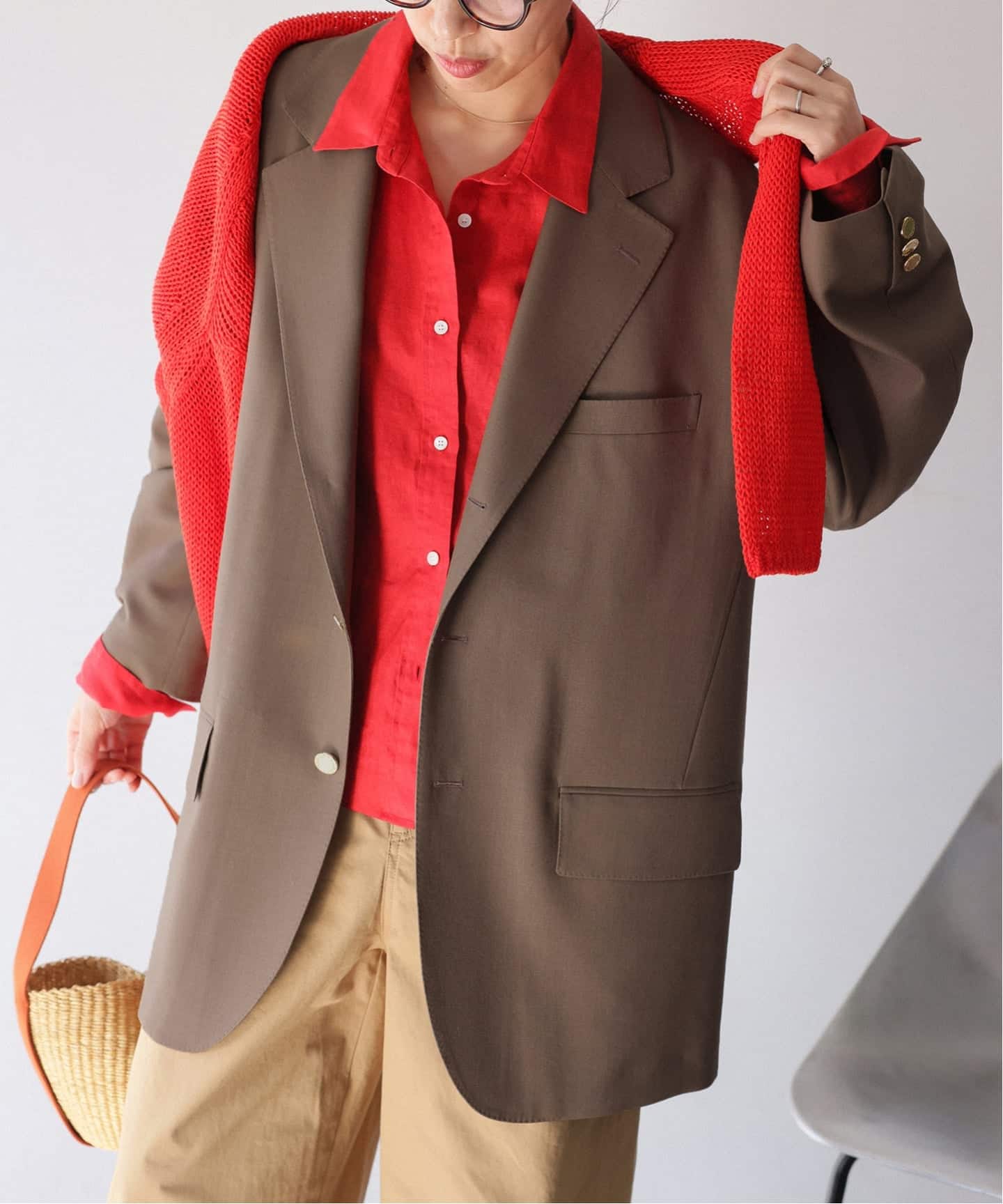 COUTURE D'ADAM/クチュールドアダム BIG JK Single Blazer Dese 26SS