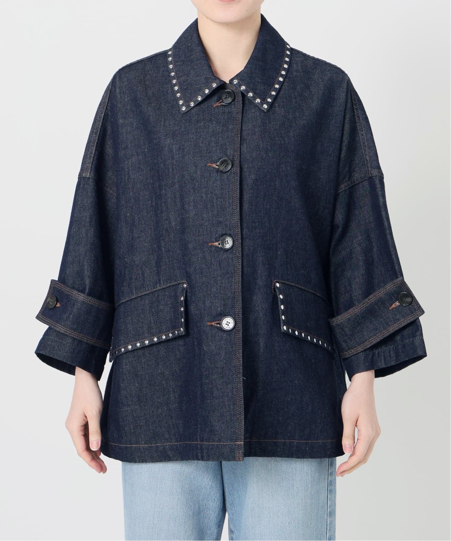 イエナ購入MACKINTOSHマッキントッシュ HUMBIEデニムJKスタッズ 追加》MACKINTOSH/マッキントッシュ HUMBIE DNM JK STUD MB