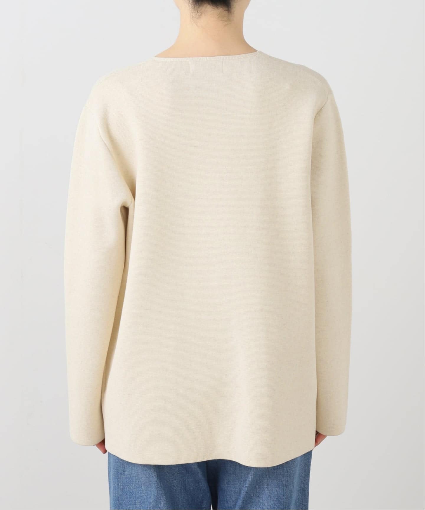 ミラノリブVネックニットジャケット（ノーカラージャケット）｜SLOBE