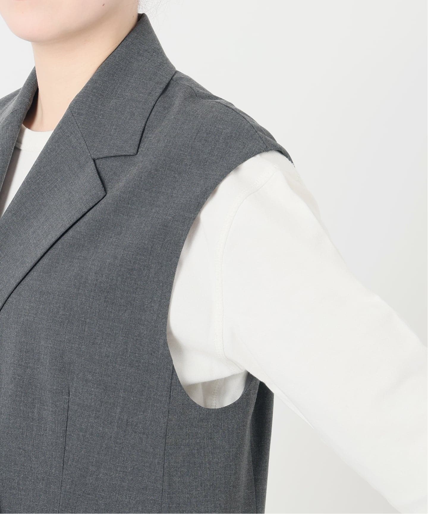 【新品】 スローブイエナ　ダブルブレスト　ベスト　グレー　ジレ 予約》TR TORO ダブルブレストジレ（ジレ）｜SLOBE IENA（スローブ