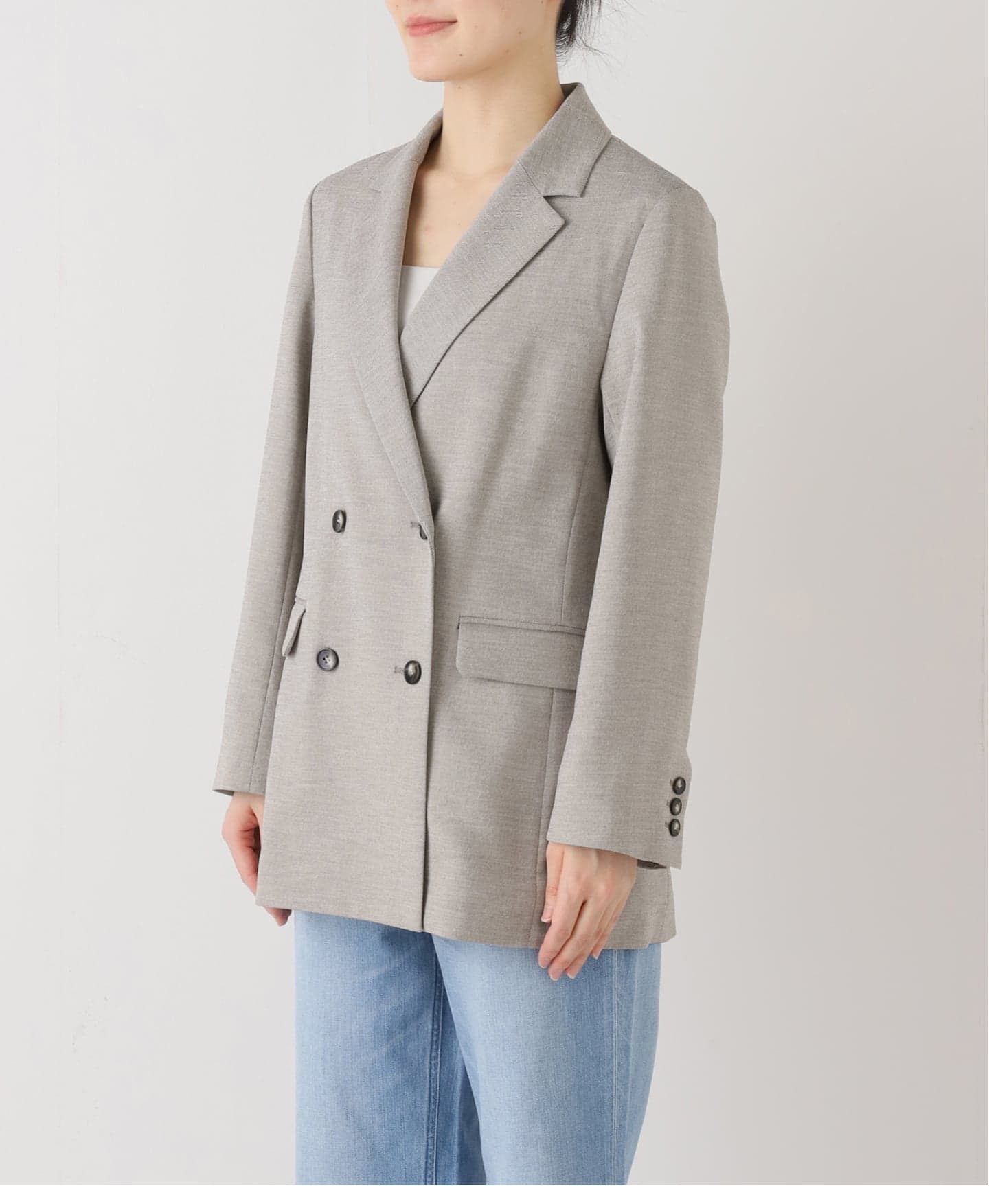 セットアップ対応可/追加2》ウォッシャブルツイルダブルジャケット