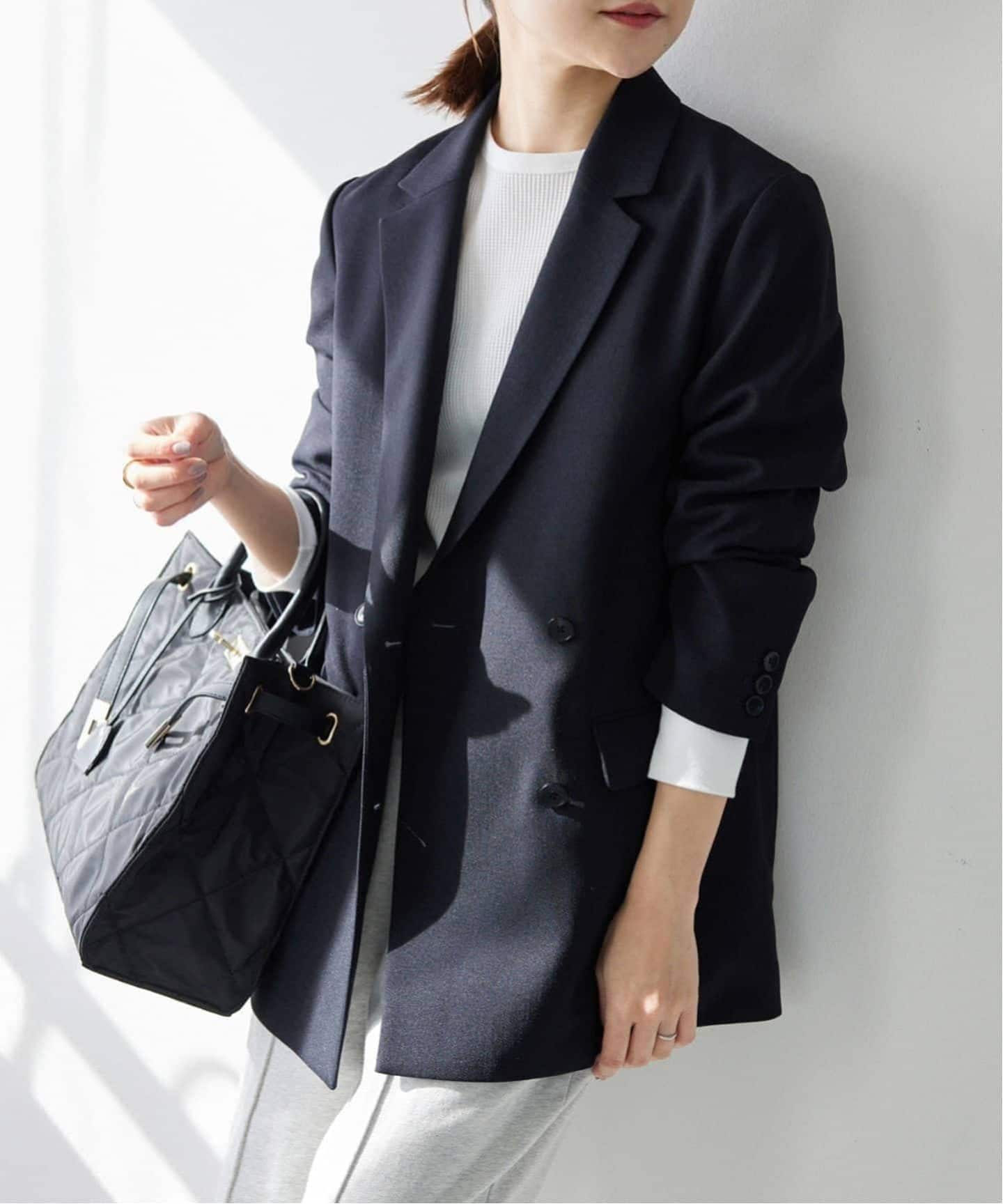 セットアップ対応可/追加2予約》ウォッシャブルツイルダブルジャケット