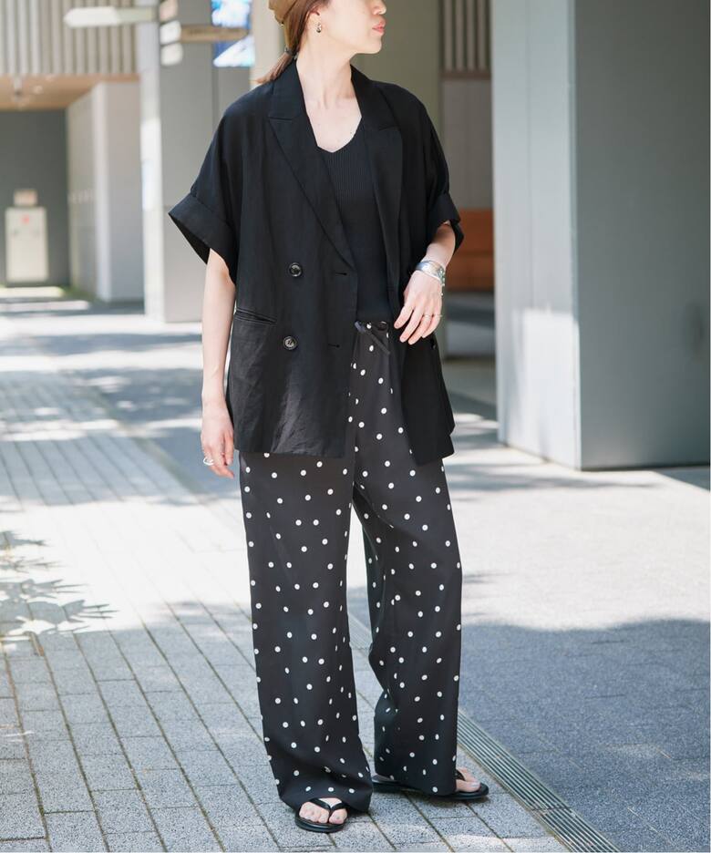セットアップ対応可》リネン混ハーフスリーブジャケット（その他 