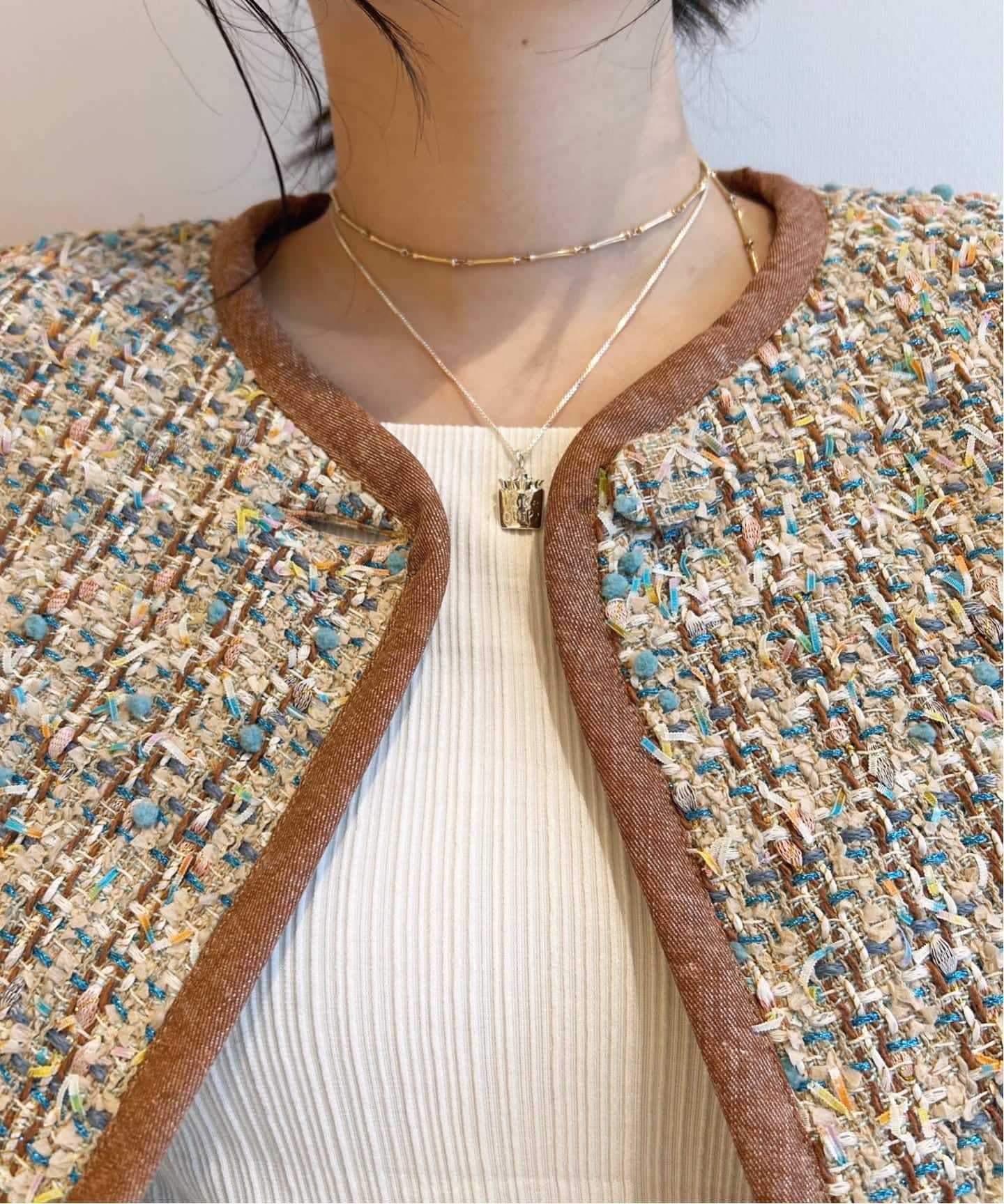 IENA LA BOUCLE LINTONツィードブルゾン（その他ジャケット・スーツ