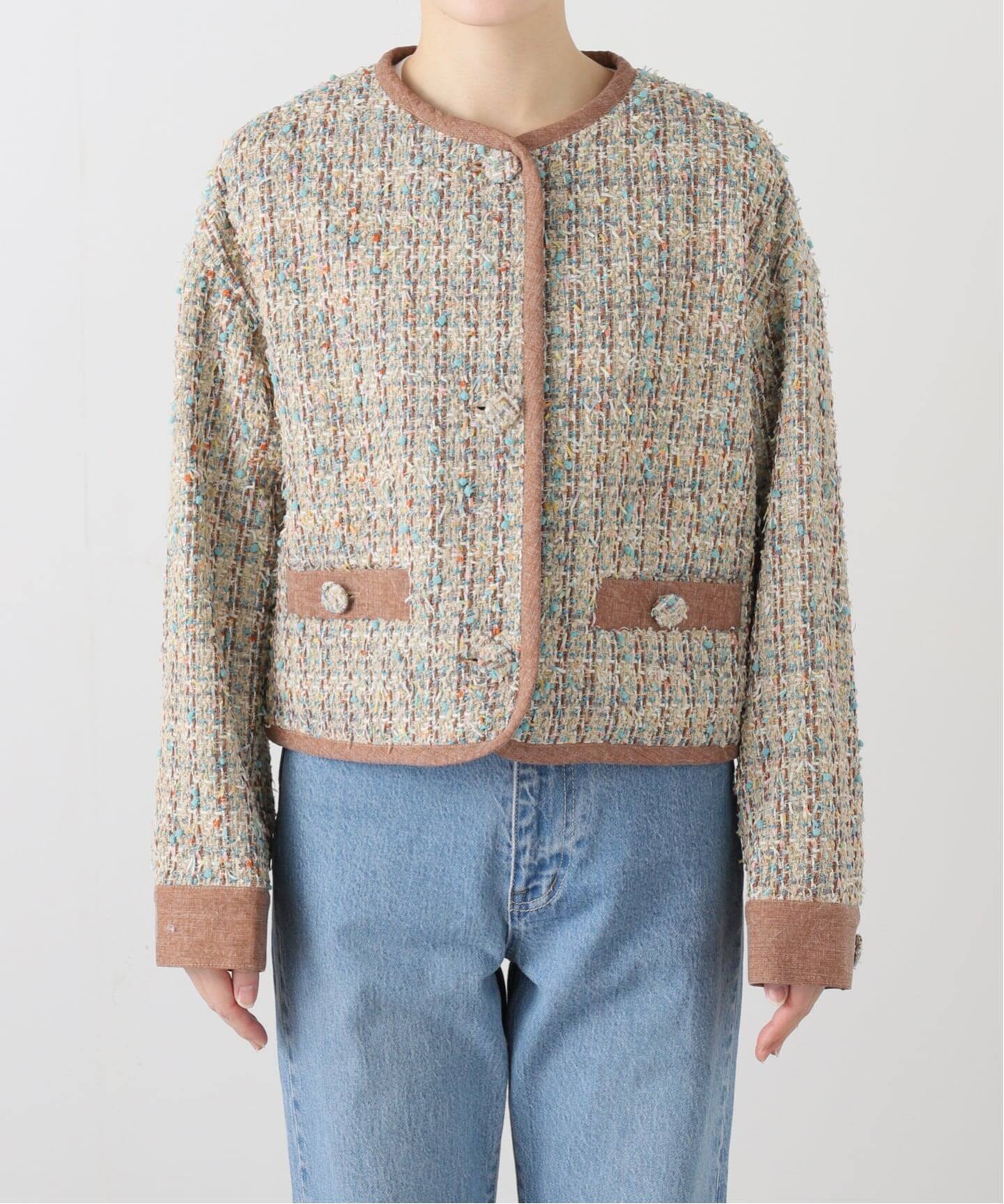 IENA LA BOUCLE LINTONツィードブルゾン（その他ジャケット・スーツ 