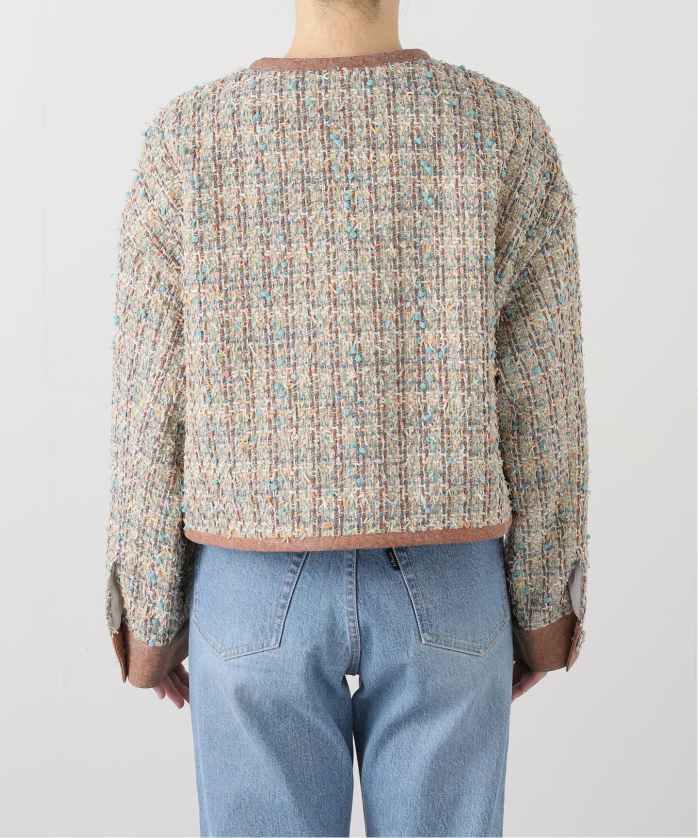 IENA LA BOUCLE 　LINTON ツイードパンツ IENA LA BOUCLE LINTON ブライトツイードジャケット（ノーカラー