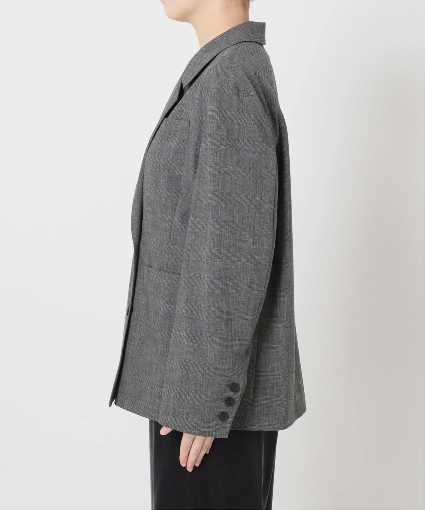 IENA LA BOUCLE グレンチェックダブルブレストジャケット（テーラード