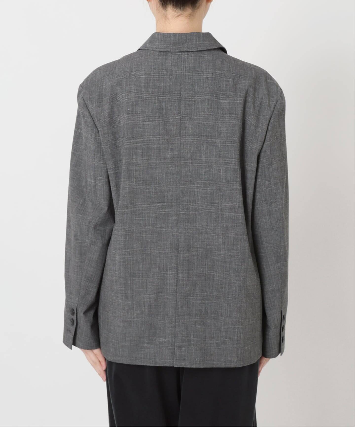 IENA LA BOUCLE グレンチェックダブルブレストジャケット（テーラード 