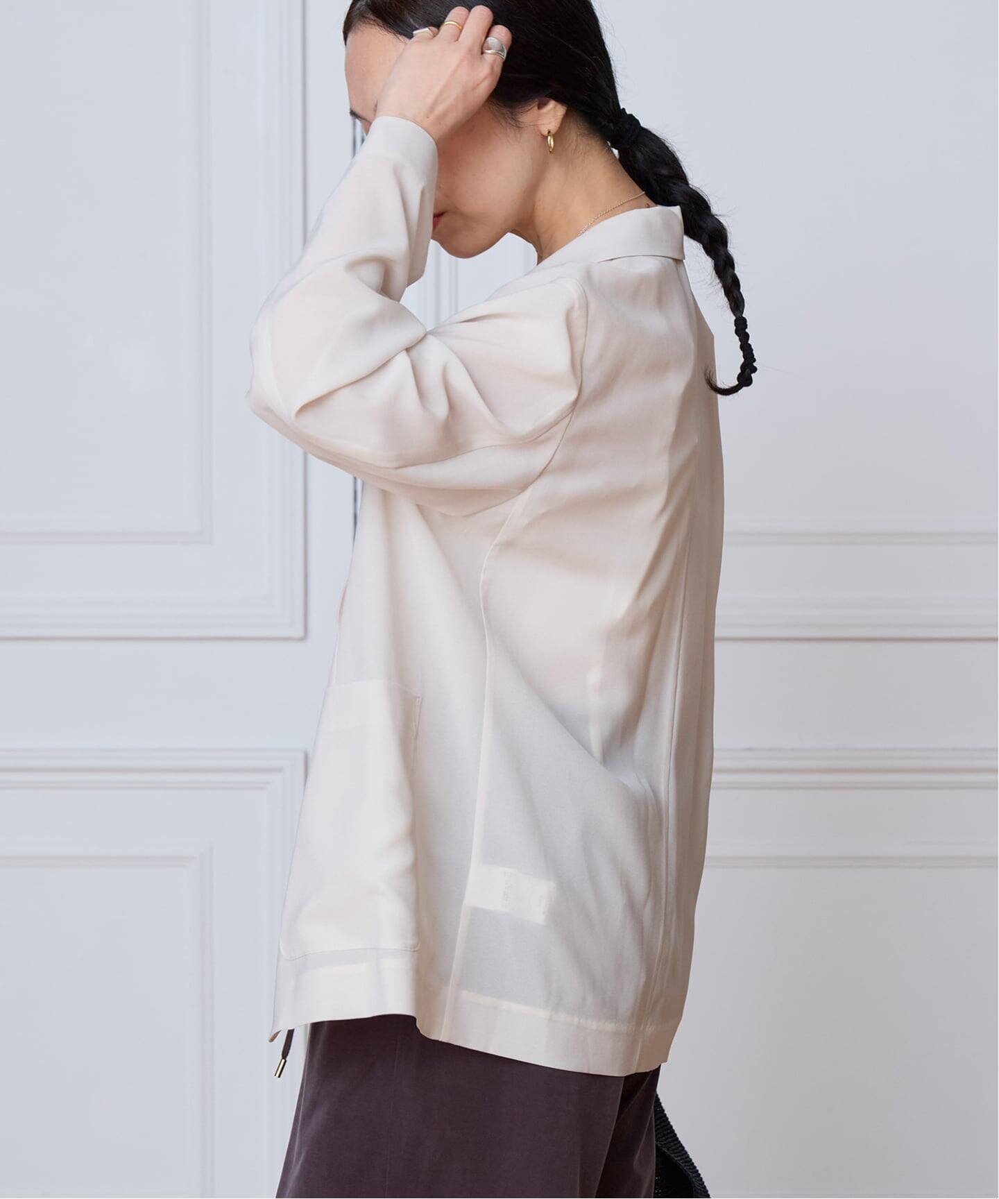 IENA LA BOUCLE シアードレーピージャケット（テーラードジャケット