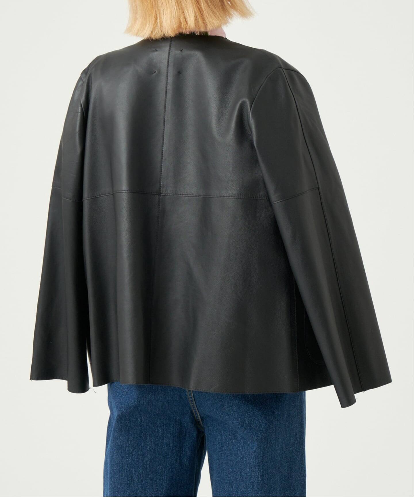 追加予約》IENA LA BOUCLE SHEEPレザージャケット（ノーカラー