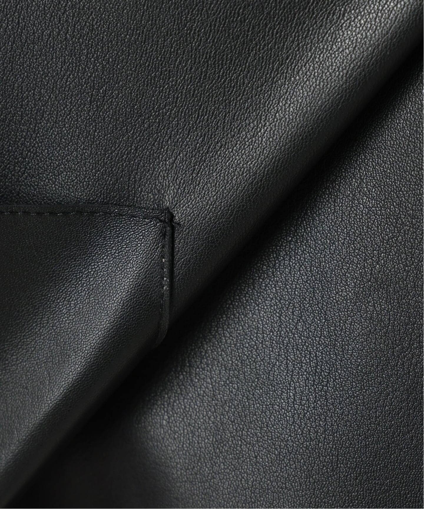 追加予約》IENA LA BOUCLE SHEEPレザージャケット（ノーカラー