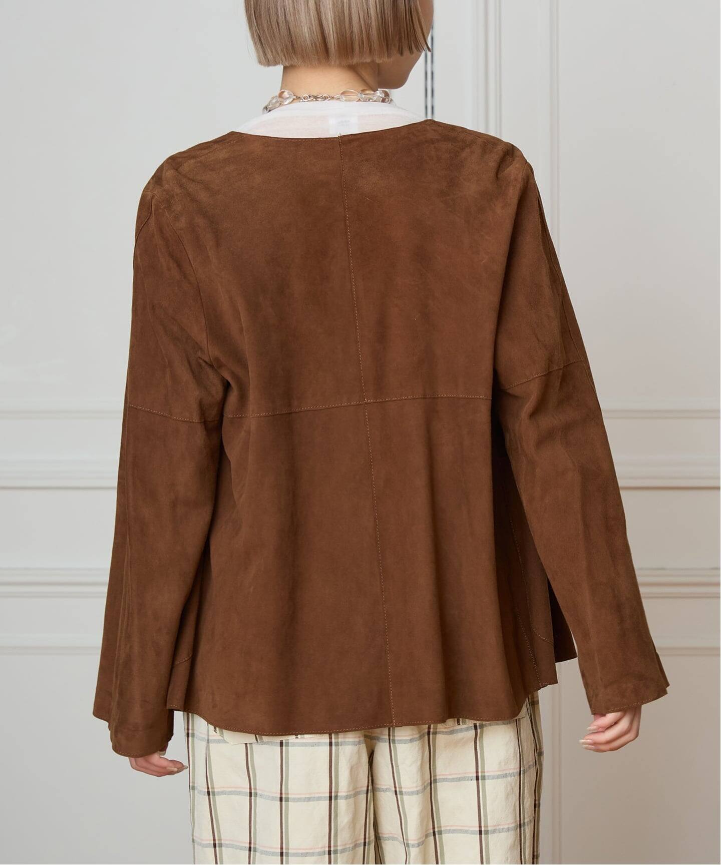 IENA LA BOUCLE GOAT SUEDE ジャケット（ノーカラージャケット）｜IENA