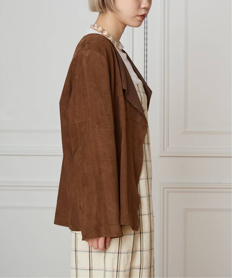 IENA LA BOUCLE GOAT SUEDE ジャケット（ノーカラージャケット）｜IENA 