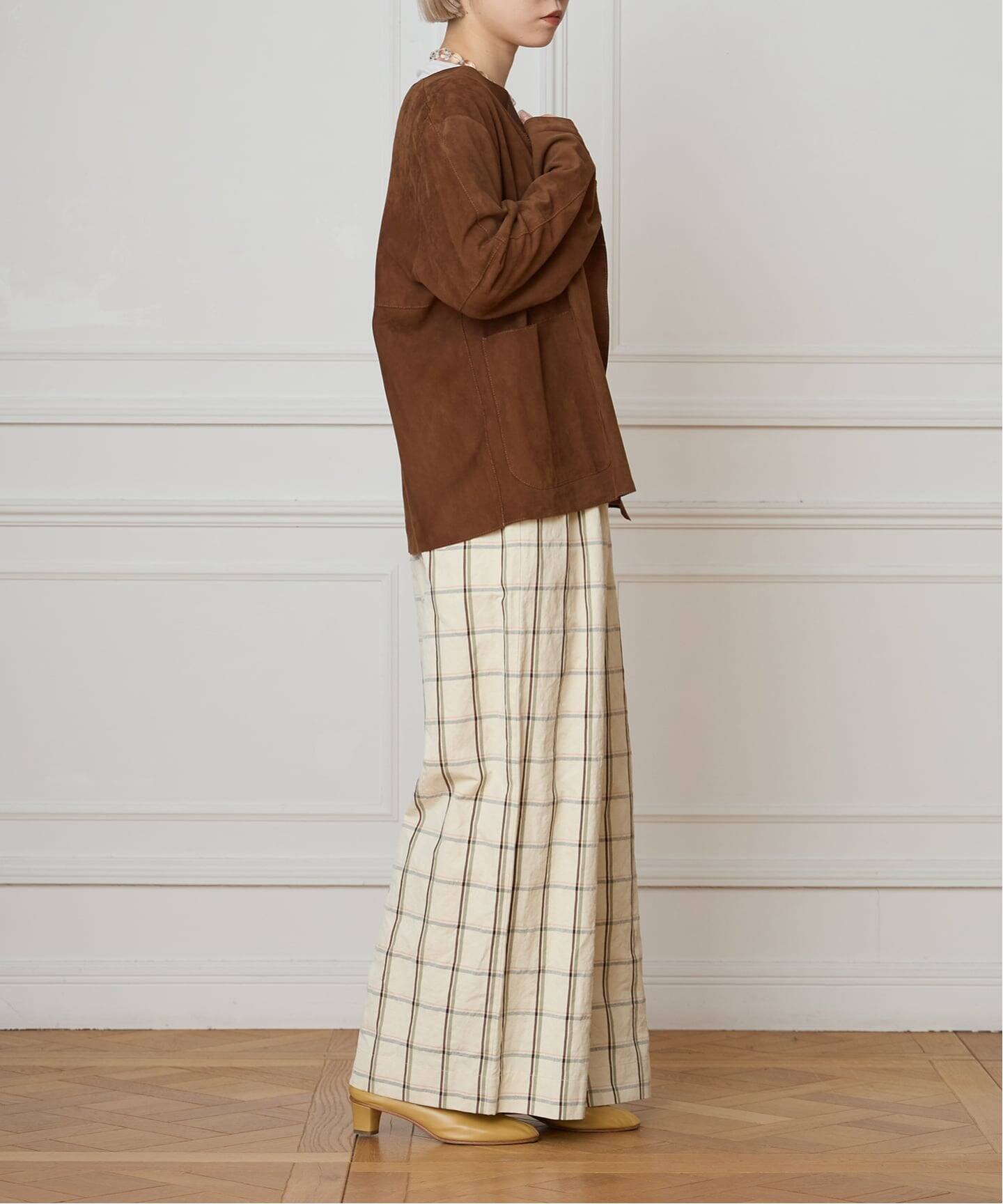 IENA LA BOUCLE GOAT SUEDE ジャケット（ノーカラージャケット）｜IENA