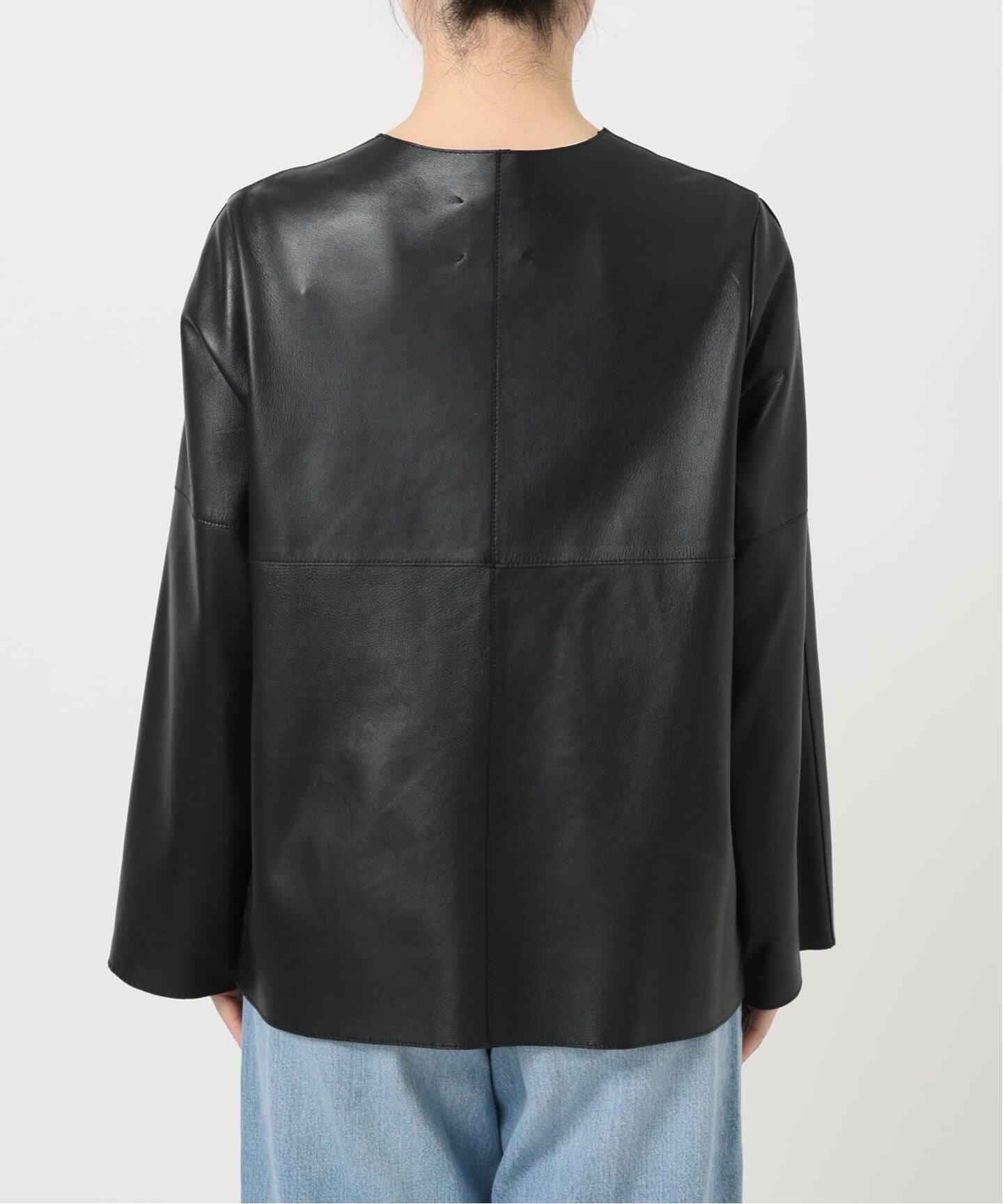 IENA 新品同様レザージャケット 専用！ 追加予約》IENA LA BOUCLE SHEEPレザージャケット（ノーカラー