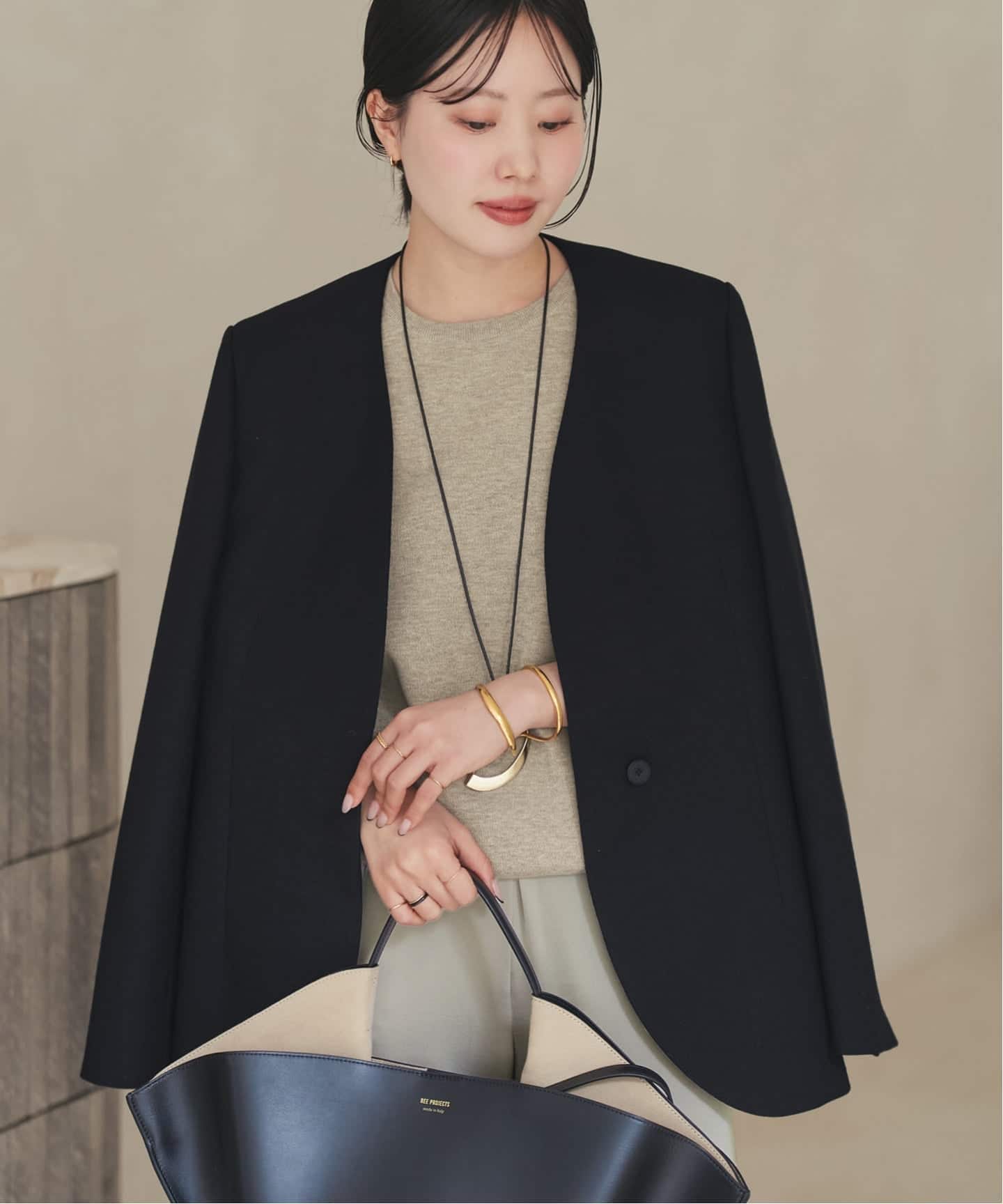 Collarless ジャケット（ノーカラージャケット）｜Plage（プラージュ