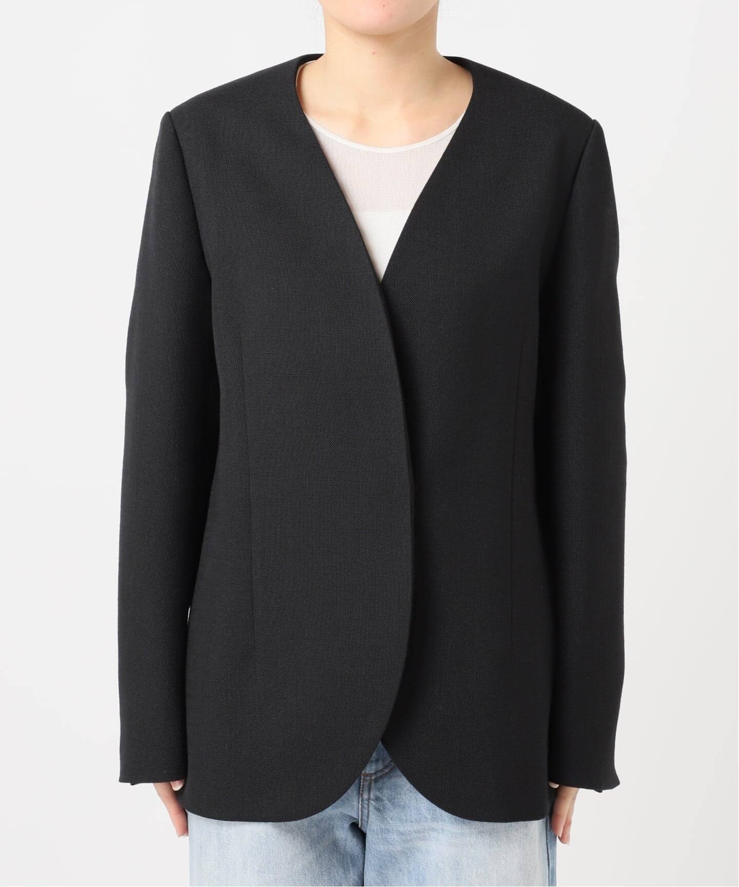 予約》Collarless ジャケット（ノーカラージャケット）｜Plage