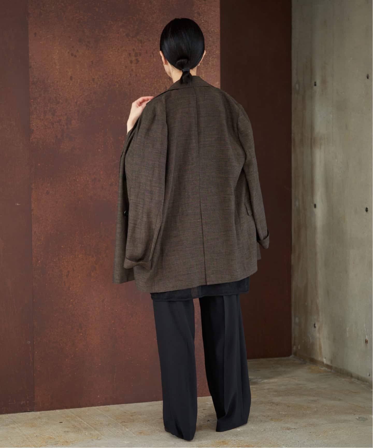 【極美品】Plage RIAM AIR ジャケット 24ss リネン ダブル 黒 追加》R'IAM AIR ジャケット（その他ジャケット・スーツ）｜Plage